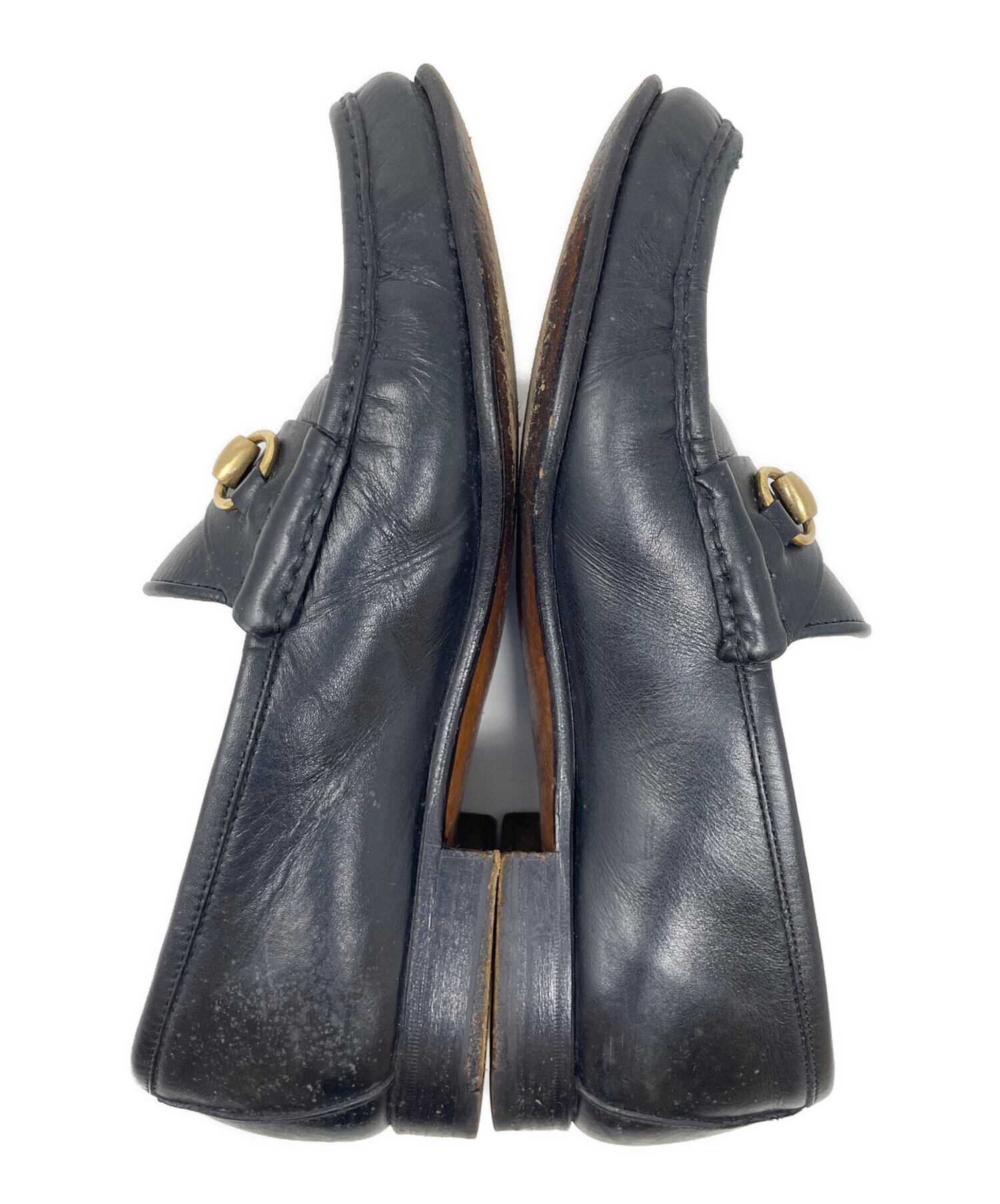 グッチ テーラードジャケット ベロア ホースビット ブラック 42 中古・古着通販】GUCCI (グッチ) ホースビットローファー ブラック