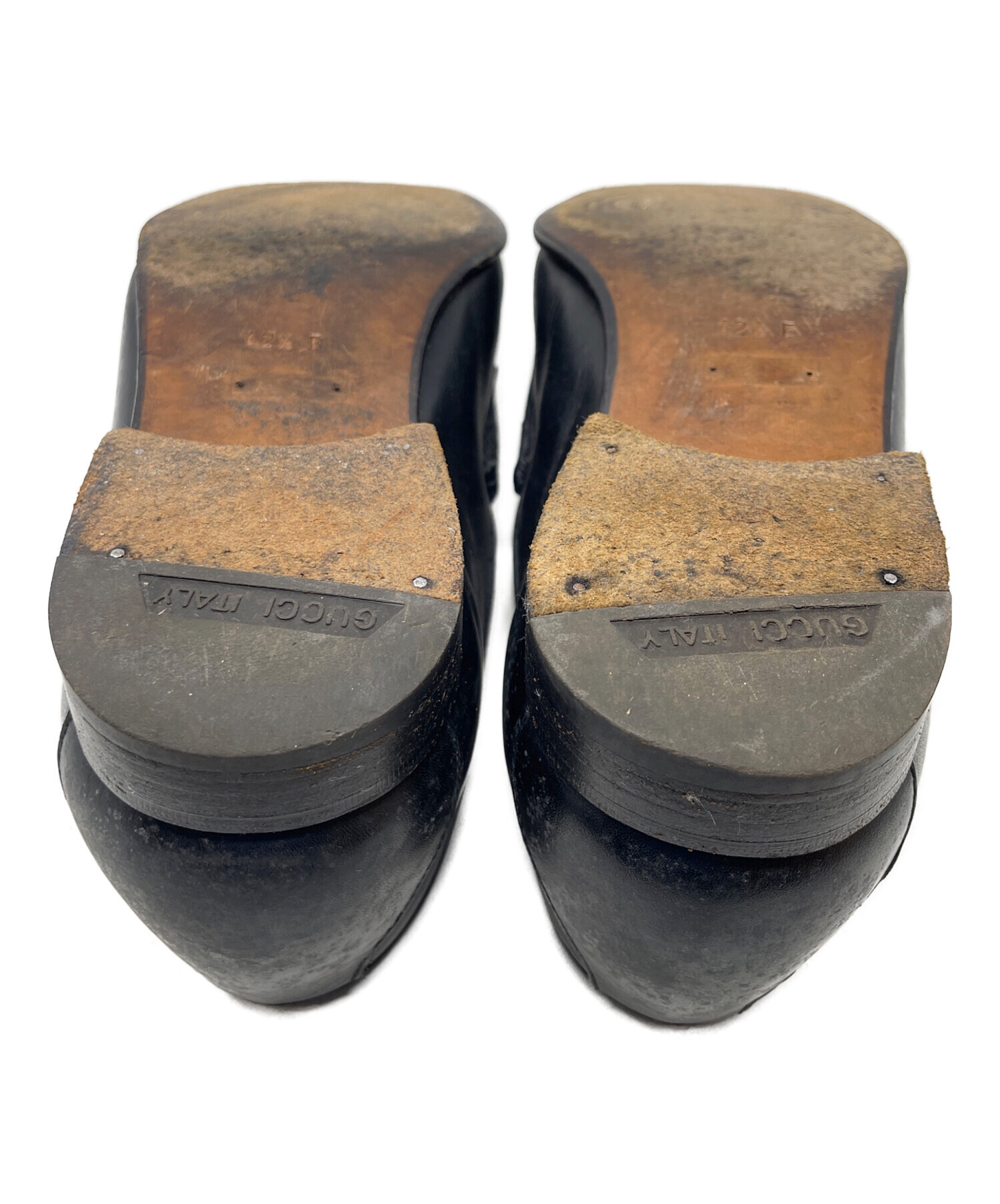 中古・古着通販】GUCCI (グッチ) ホースビットローファー ブラック