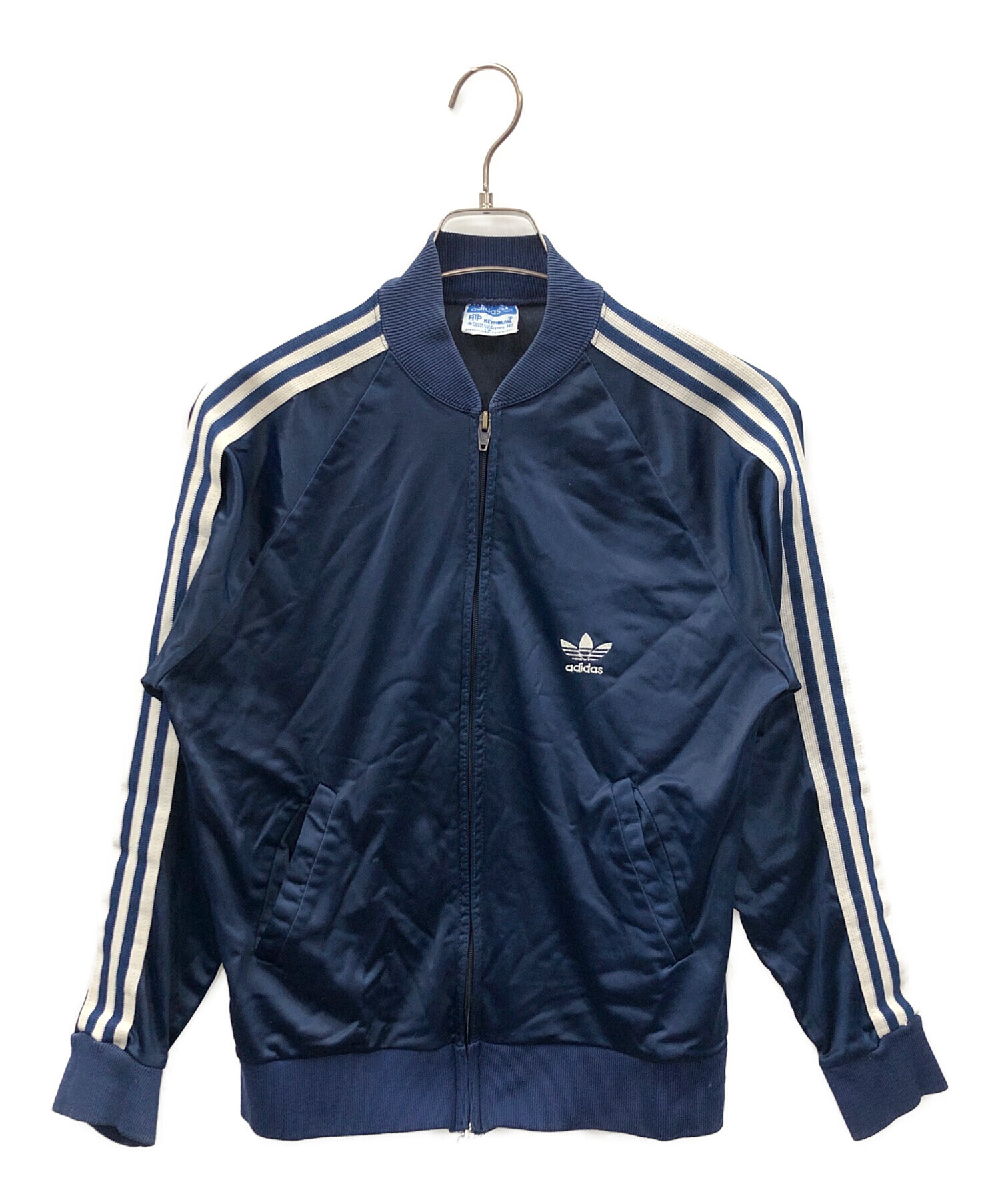 新品未使用 adidas レトロブルゾン(ネイビー) XS トラックジャケット 中古・古着通販】adidas (アディダス) トラックジャケット ネイビー