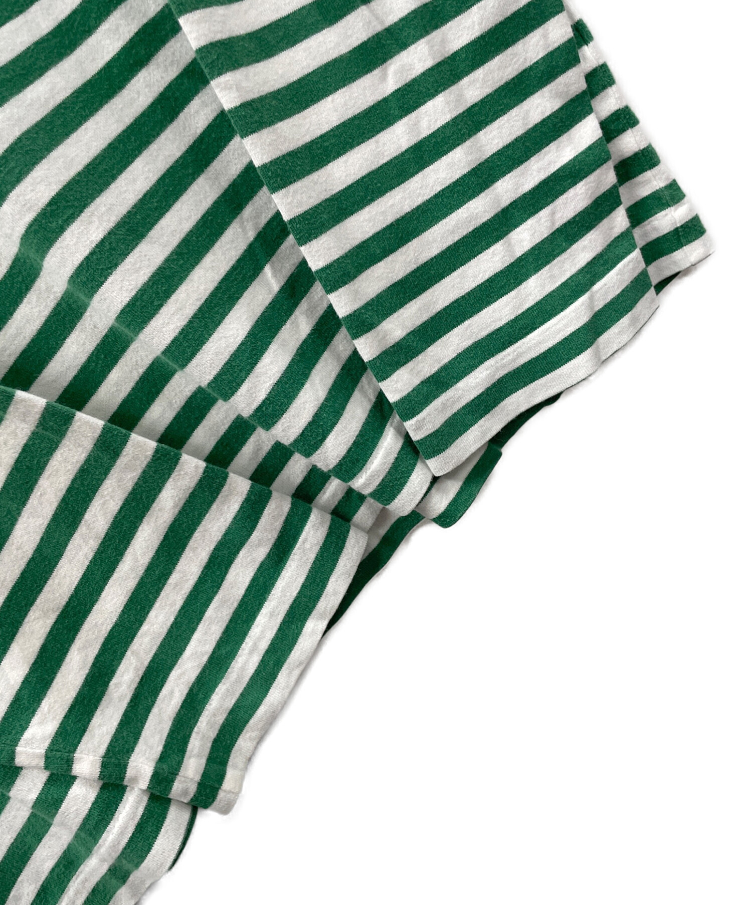 【新品】PLAY COMME des GARÇONS 緑ボーダーロンT 中古・古着通販】PLAY COMME des GARCONS (プレイコムデギャルソン