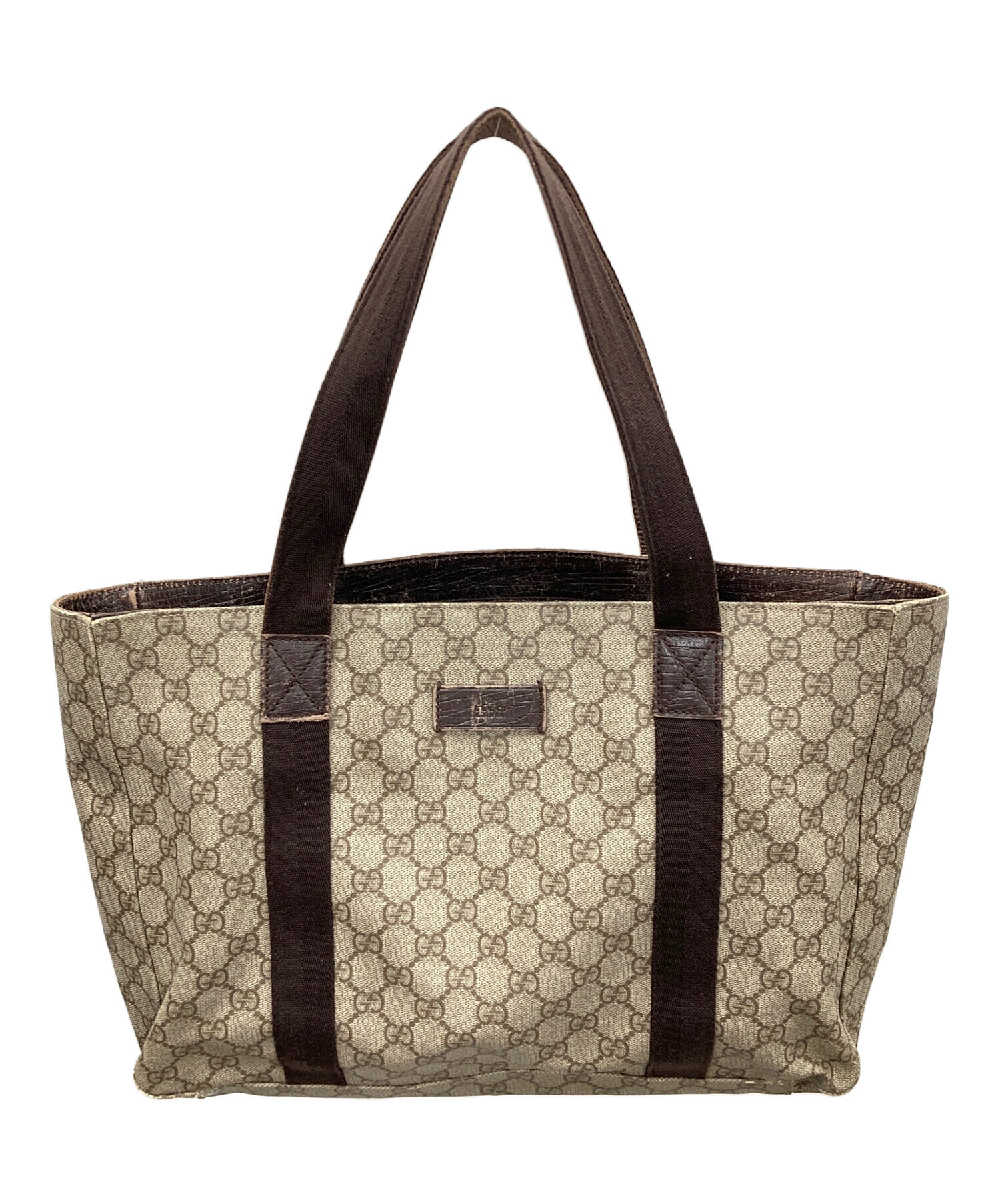 中古・古着通販】GUCCI (グッチ) GGスプリーム トートバッグ ベージュ
