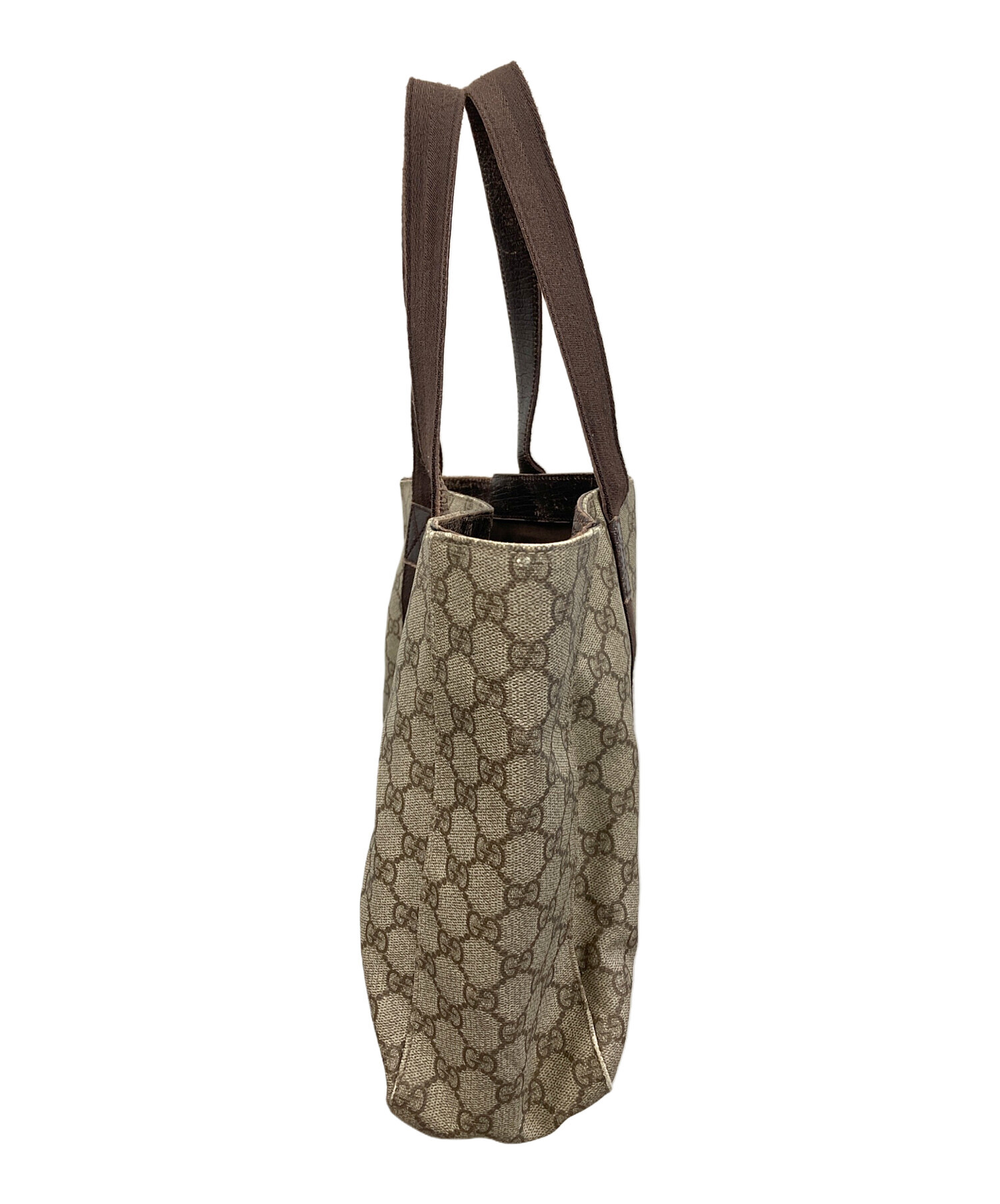 中古・古着通販】GUCCI (グッチ) GGスプリーム トートバッグ ベージュ