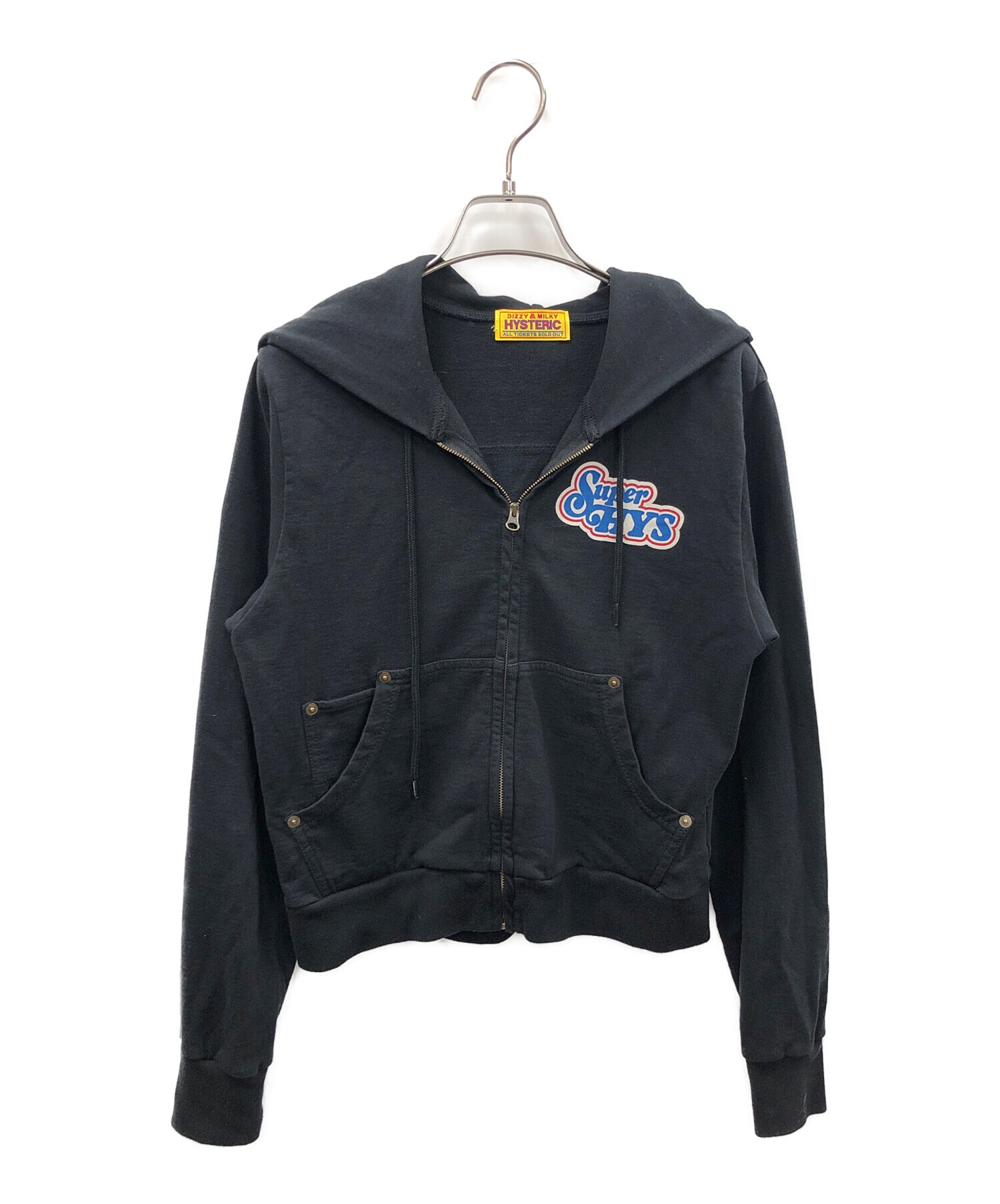 HYSTERIC フリースパーカー ブルー 中古・古着通販】Hysteric Glamour (ヒステリックグラマー) SUPER HYS