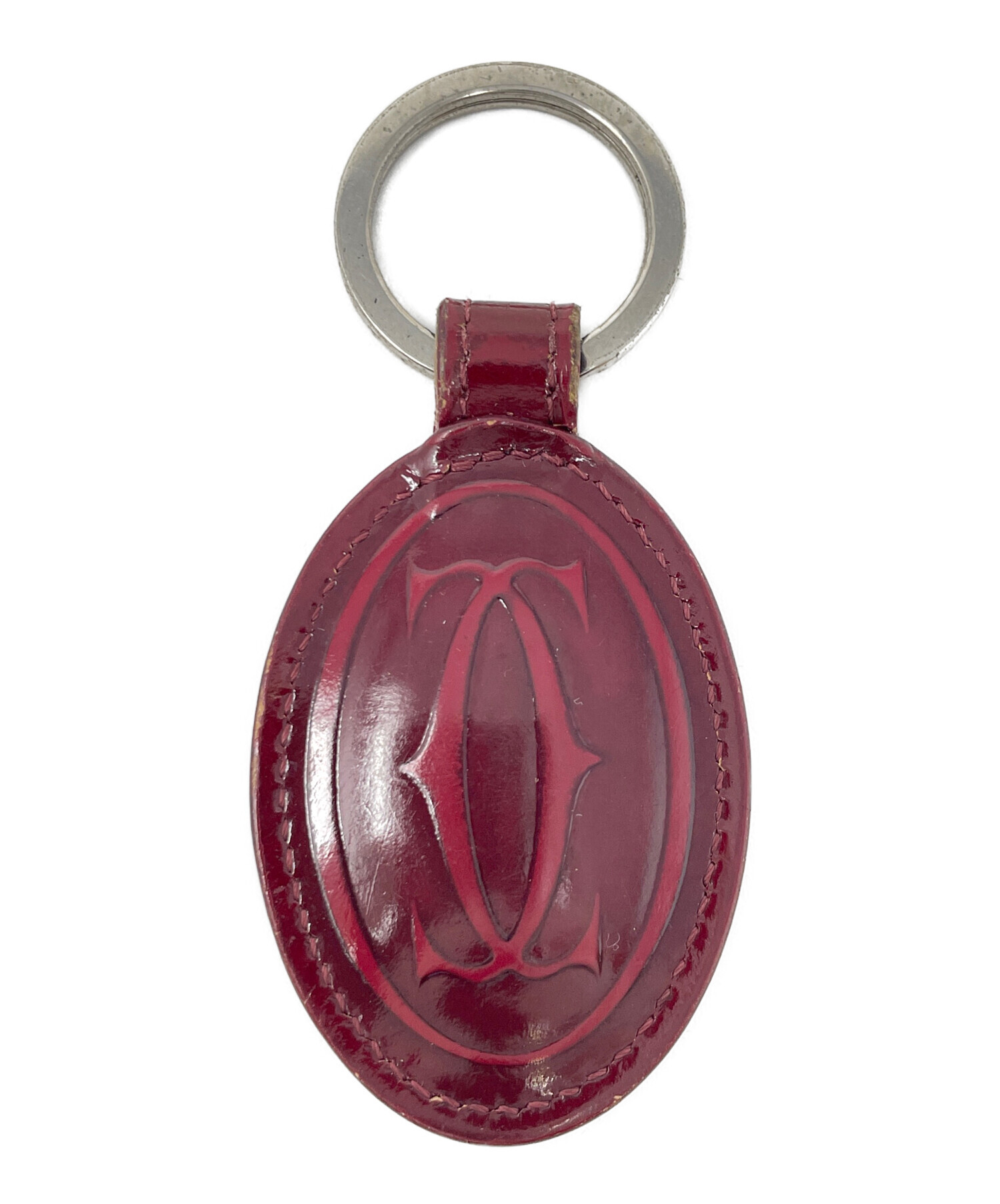 Cartier ハッピーバースデー マストライン チャーム キーホルダー レッド 中古・古着通販】Cartier (カルティエ) キーリング マストライン