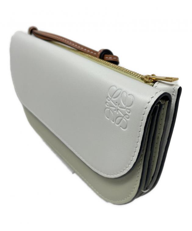 LOEWE オフホワイト　長財布 中古・古着通販】LOEWE (ロエベ) 長財布 ゲート コンチネンタル