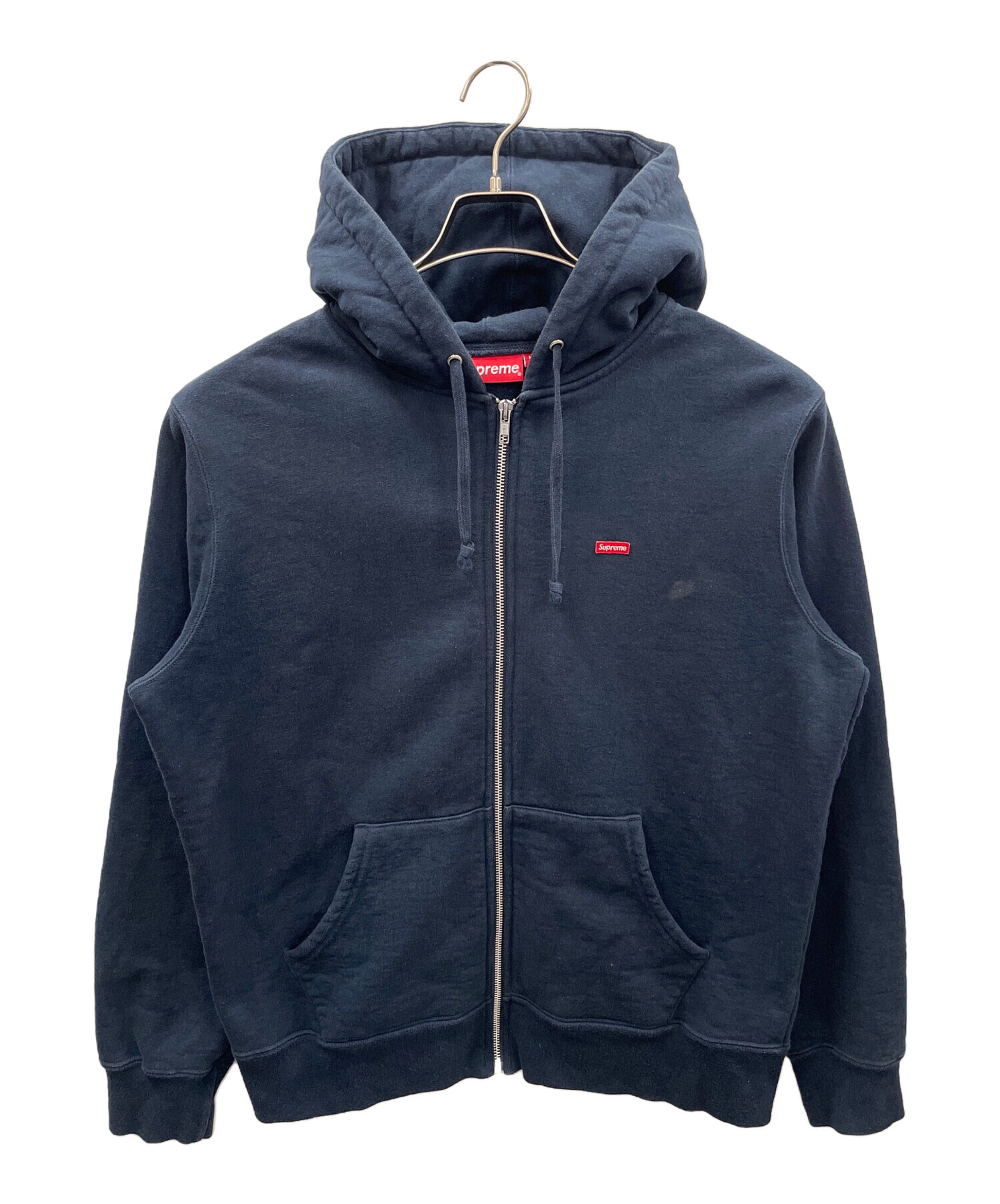 Supreme ネイビー ジップアップパーカー 中古・古着通販】SUPREME (シュプリーム) ジップパーカー Small Box