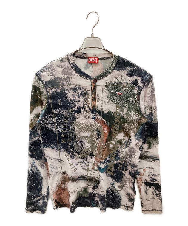 DIESEL ディーゼル リブ 長袖 Tシャツ カットソー M オリーブ ロンT 中古・古着通販】DIESEL (ディーゼル) 長袖カットソー オリーブ サイズ