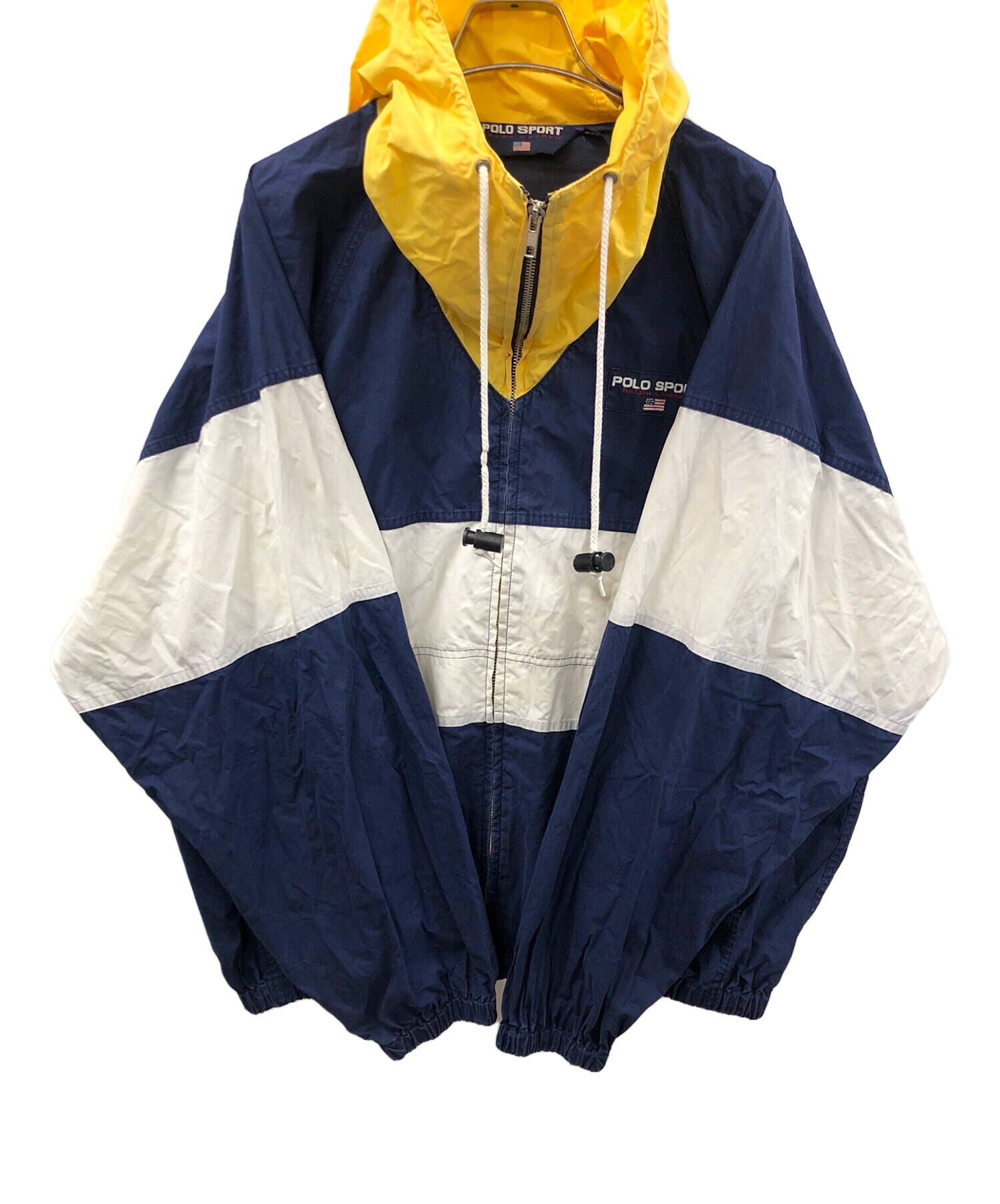 美品Polo Sport ナイロンジャケット M ネイビー/ホワイト 中古・古着通販】POLO SPORT (ポロスポーツ) ナイロンジャケット