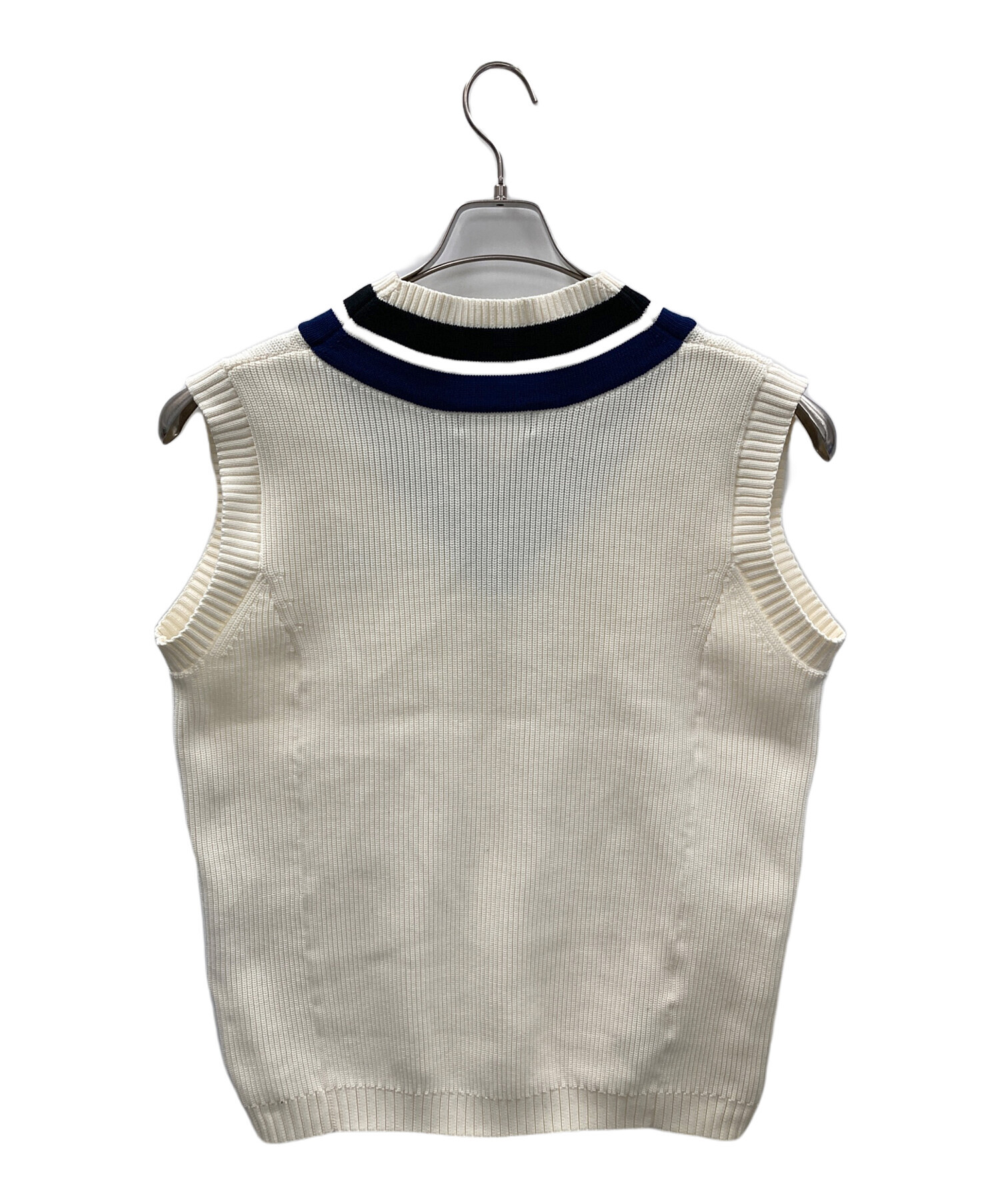 中古・古着通販】FRED PERRY (フレッドペリー) ニットベスト ホワイト