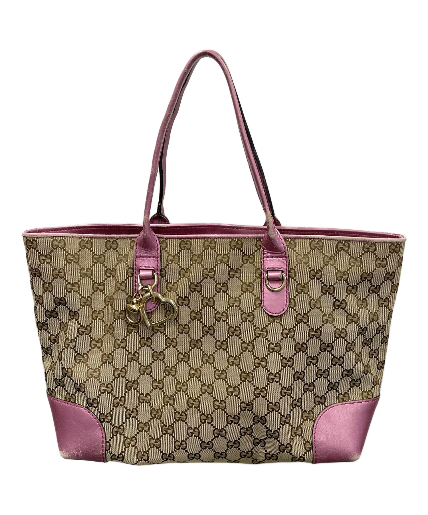 中古・古着通販】GUCCI (グッチ) GGキャンバス トートバッグ ハート