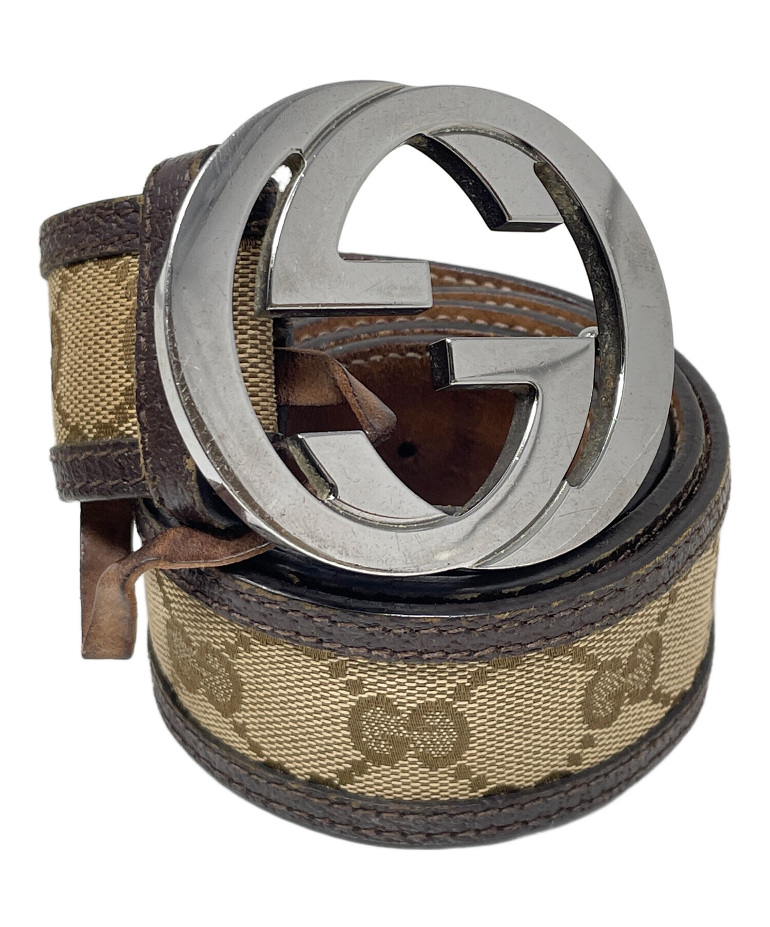 中古・古着通販】GUCCI (グッチ) レザーベルト サイズ:実寸サイズにて