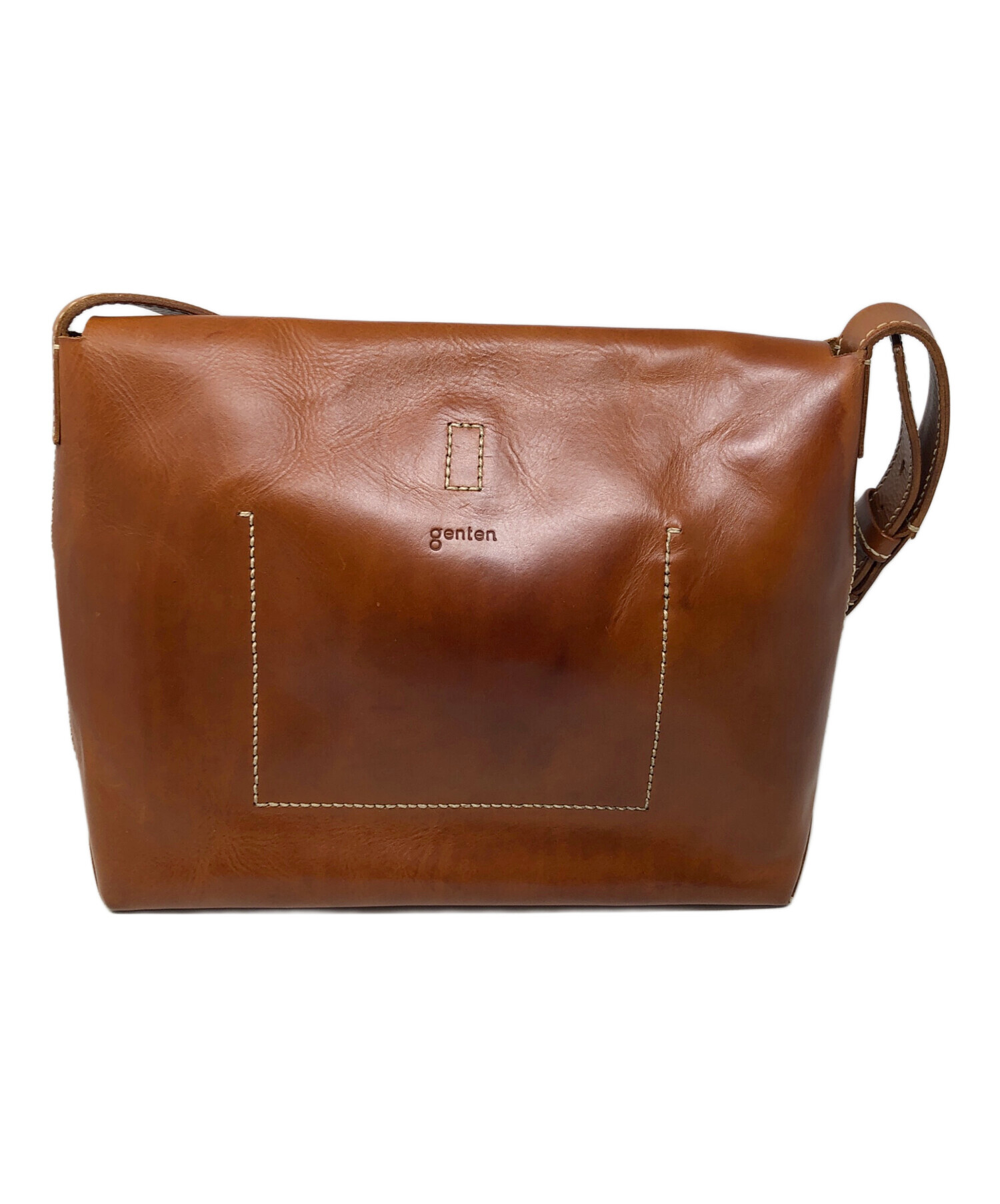 中古・古着通販】genten (ゲンテン) レザーショルダーバッグ