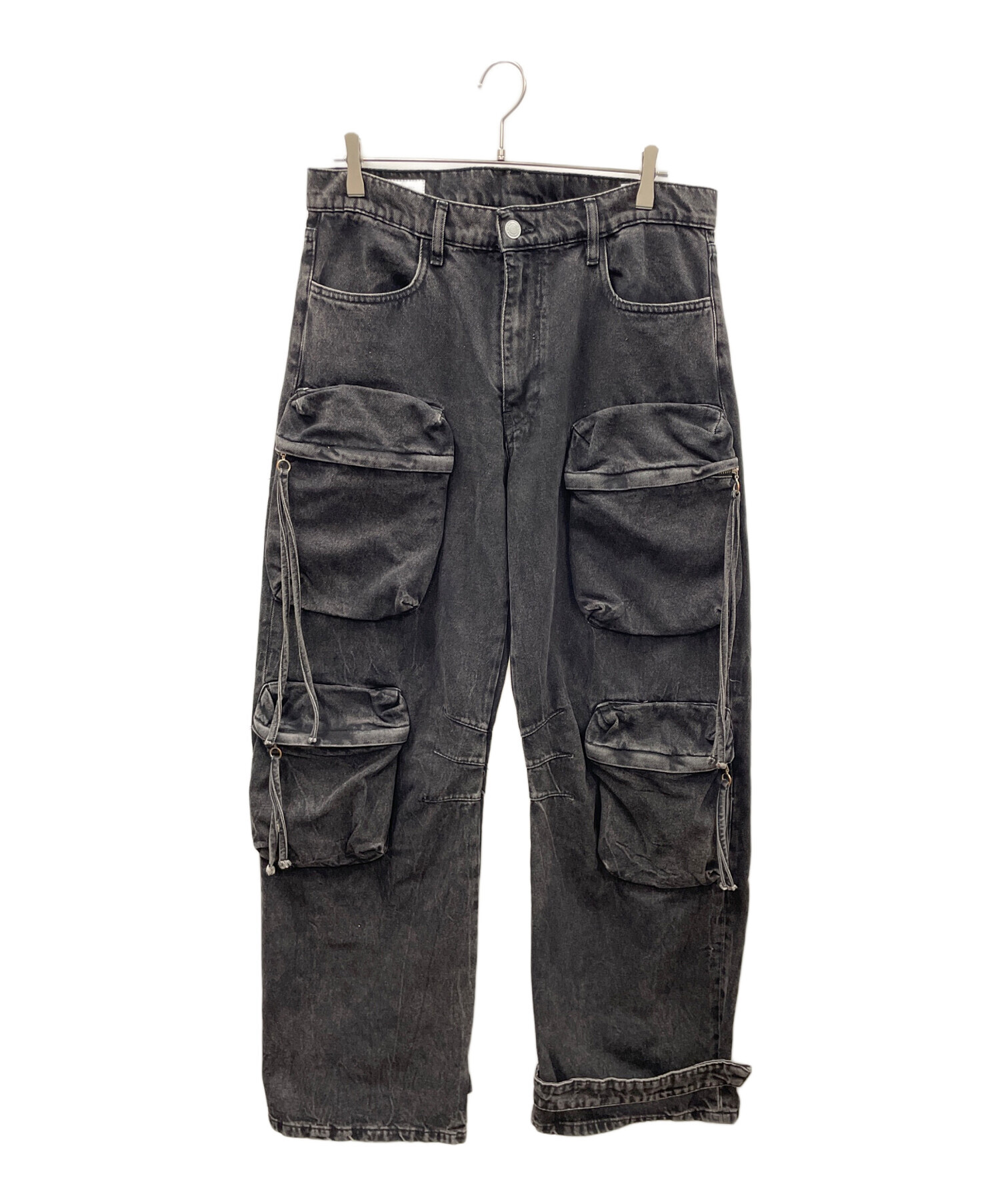 中古・古着通販】ZARA (ザラ) ポケットデニムパンツ ブラック サイズ 