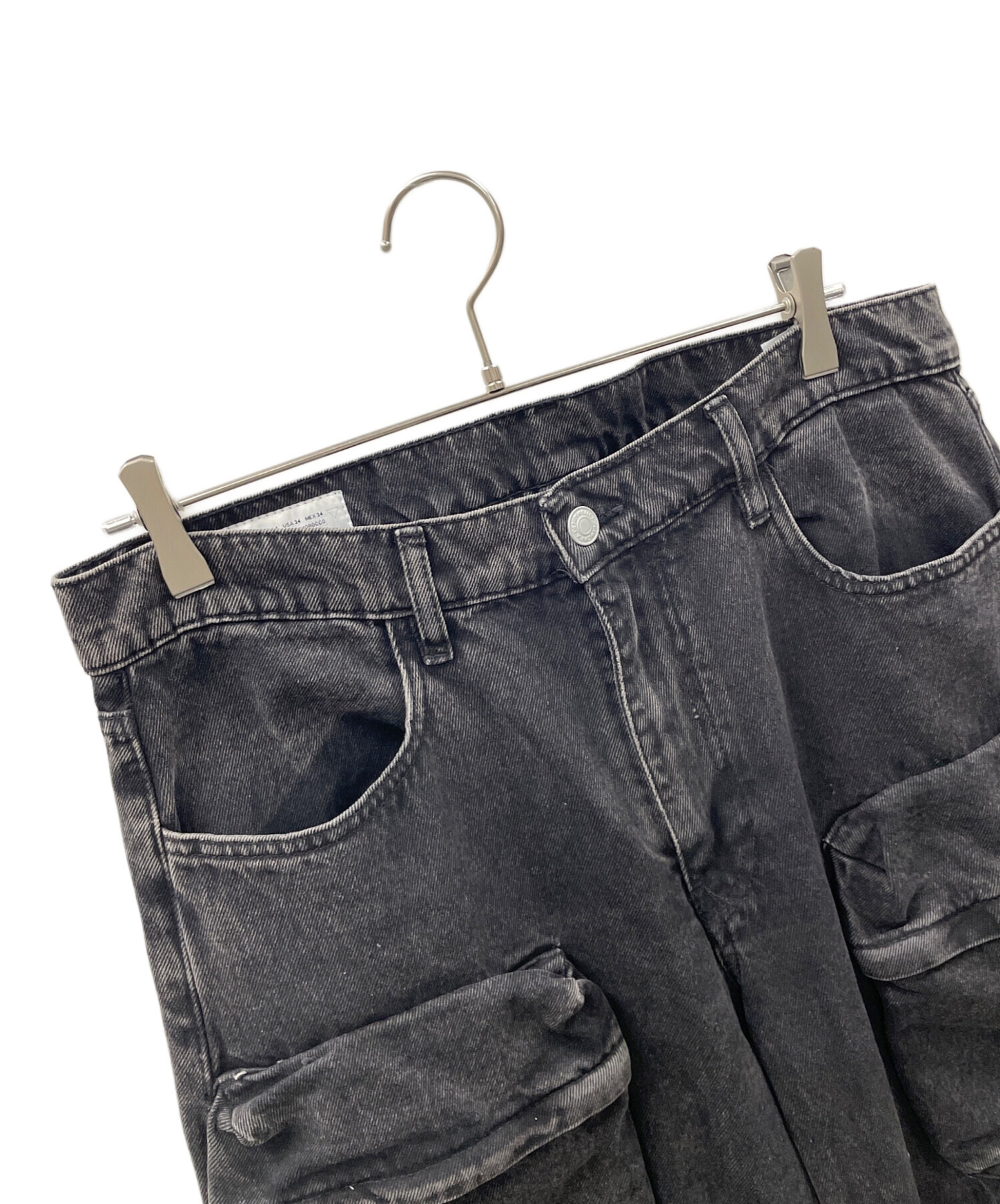 中古・古着通販】ZARA (ザラ) ポケットデニムパンツ ブラック サイズ 