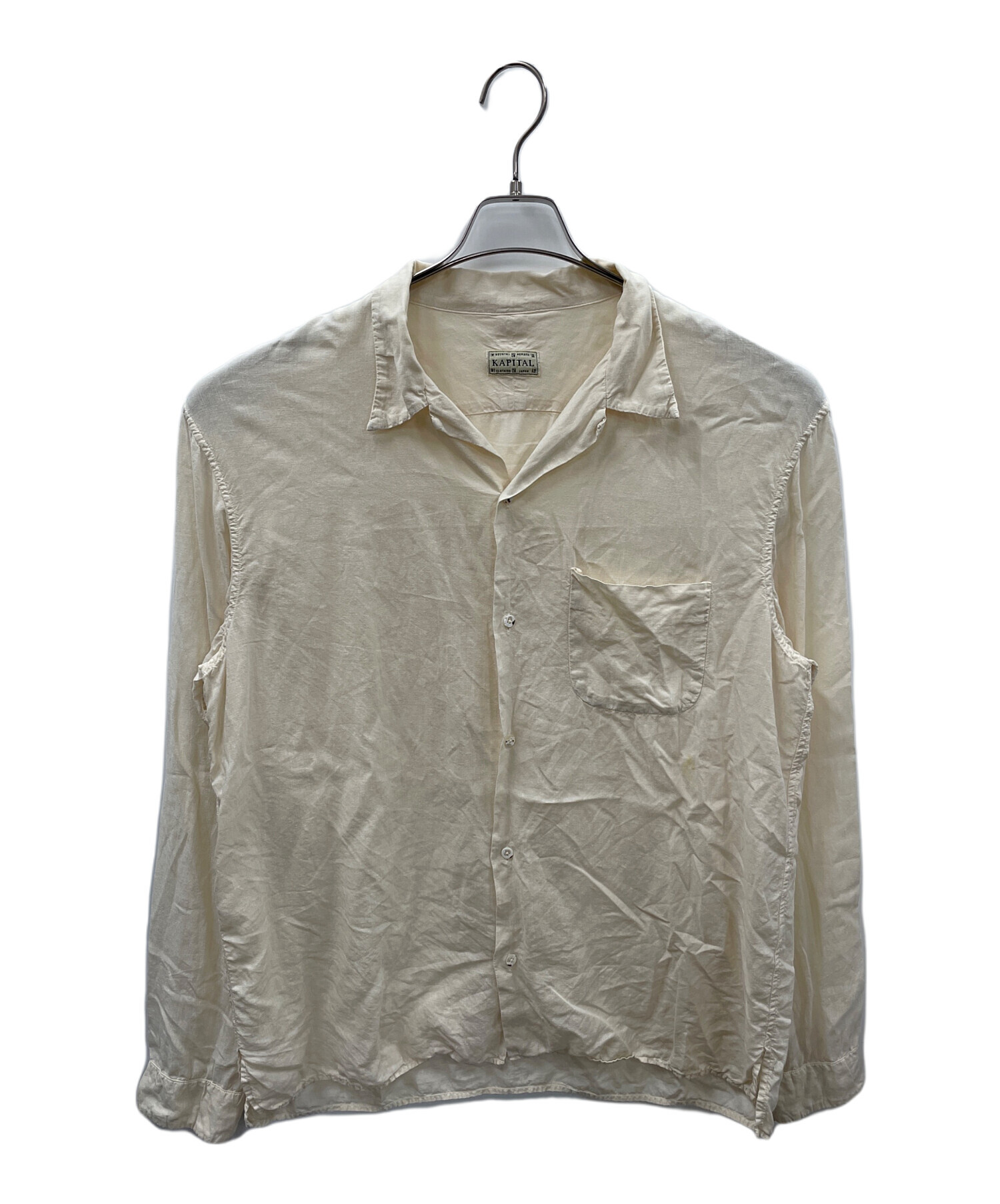 KAPITAL ベージュ チャイナシャツ　長袖シャツ　キャピタル　シャツ 中古・古着通販】KAPITAL (キャピタル) 長袖シャツ ベージュ サイズ