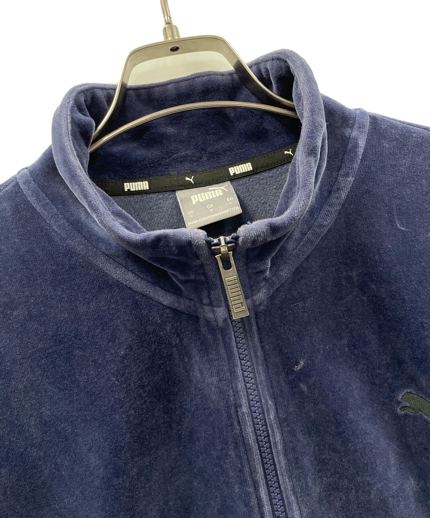 中古・古着通販】PUMA (プーマ) ベロアトラックジャケット ネイビー