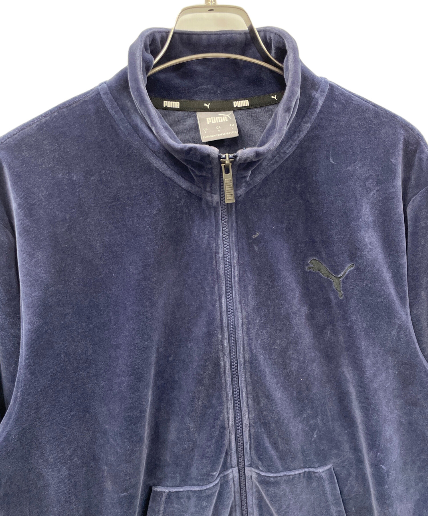 中古・古着通販】PUMA (プーマ) ベロアトラックジャケット ネイビー