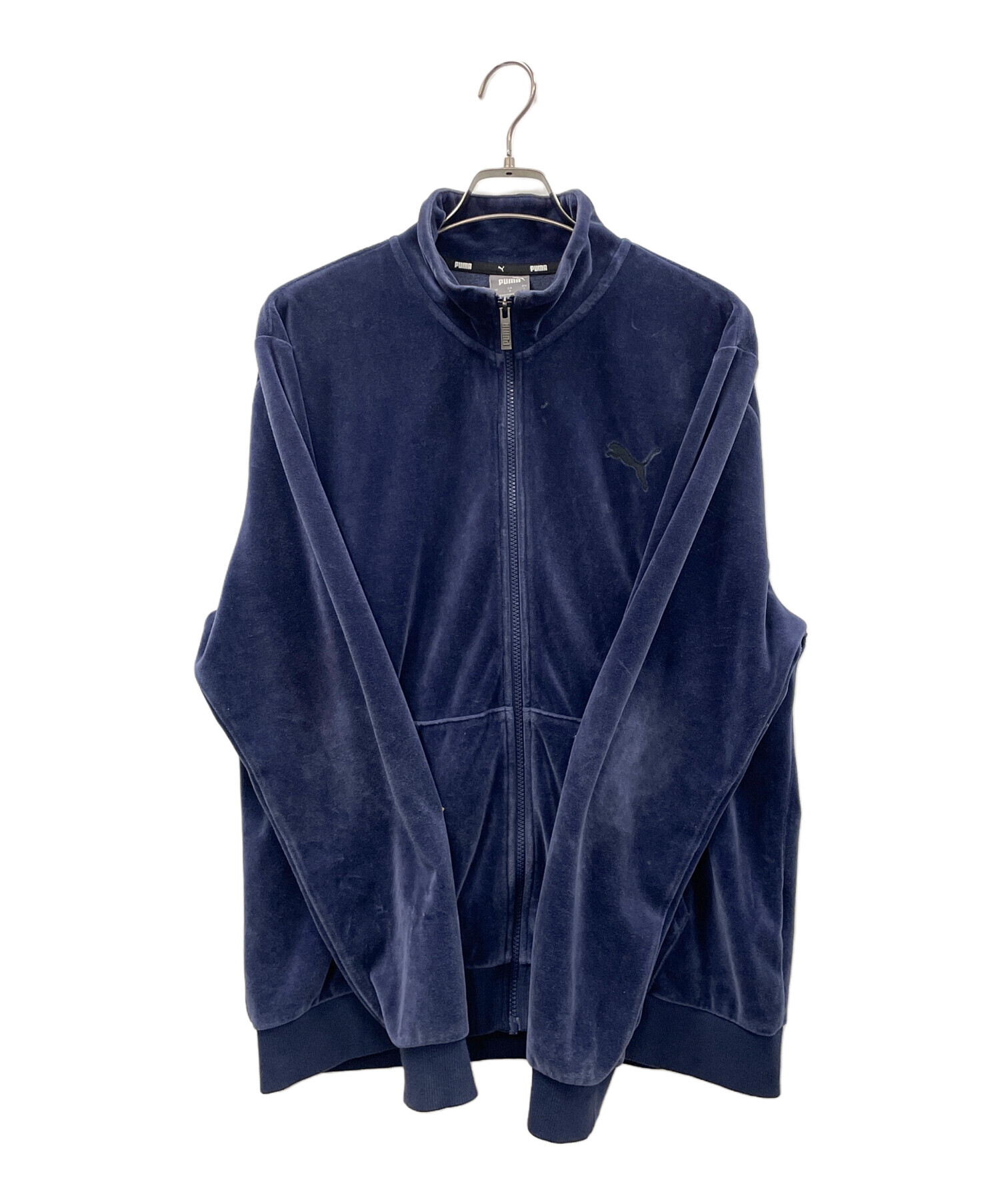 PUMA トラックジャケットネイビー 古着 90's マレーシア製 中古・古着通販】PUMA (プーマ) ベロアトラックジャケット ネイビー