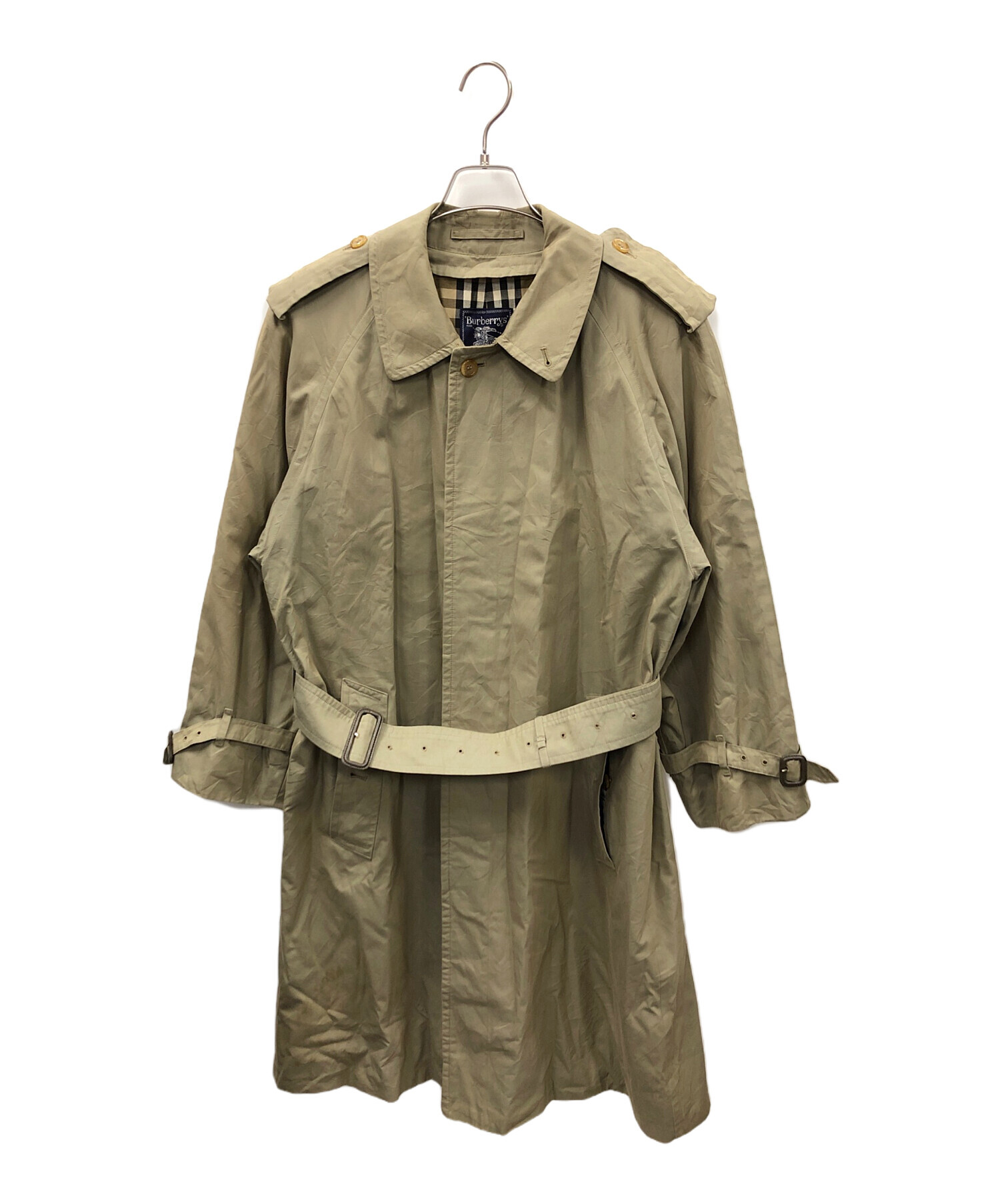 BURBERRY ベージュ ステンカラーコート 中古・古着通販】BURBERRY (バーバリー) ステンカラーコート ベージュ