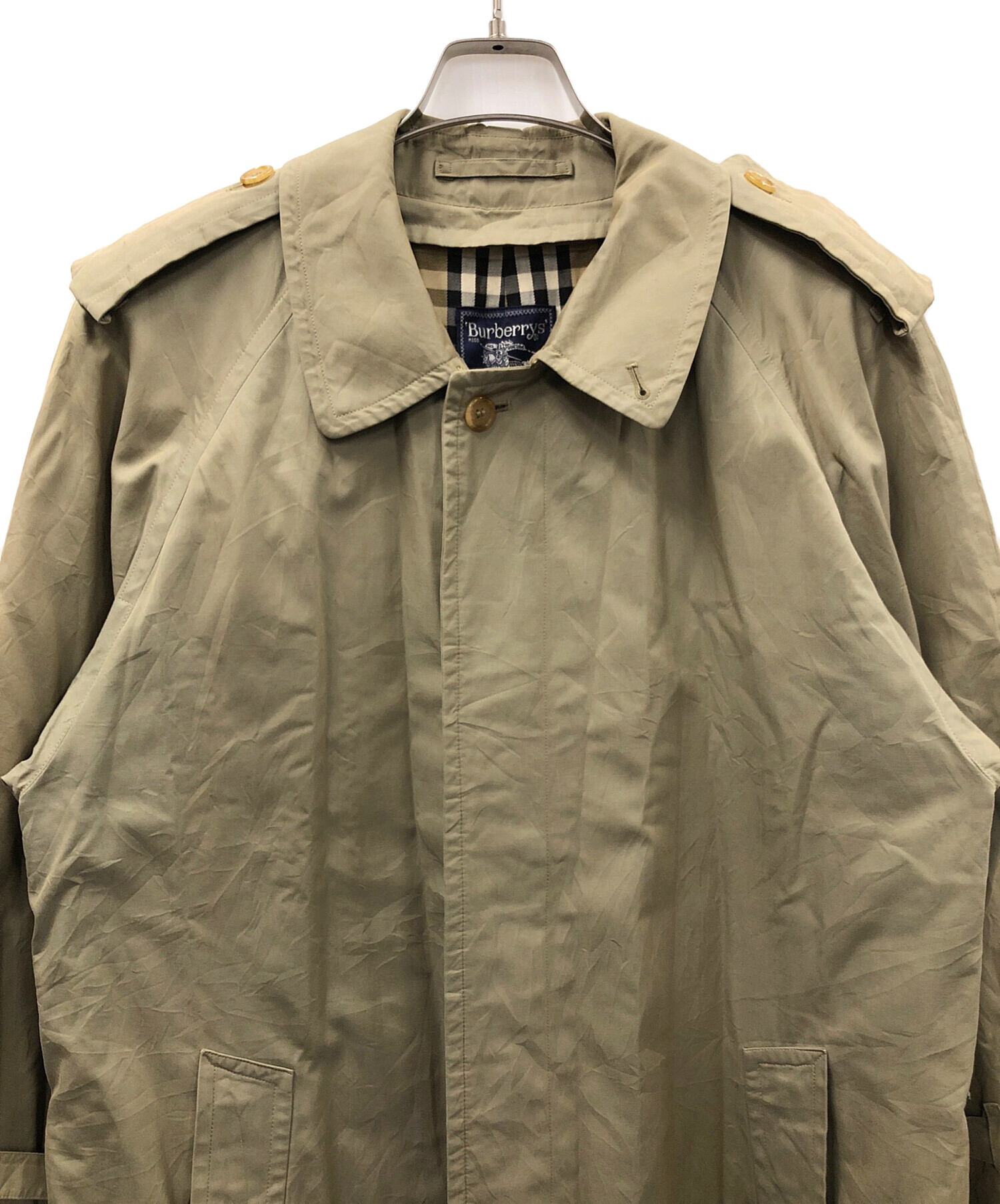 中古・古着通販】BURBERRY (バーバリー) ステンカラーコート ベージュ
