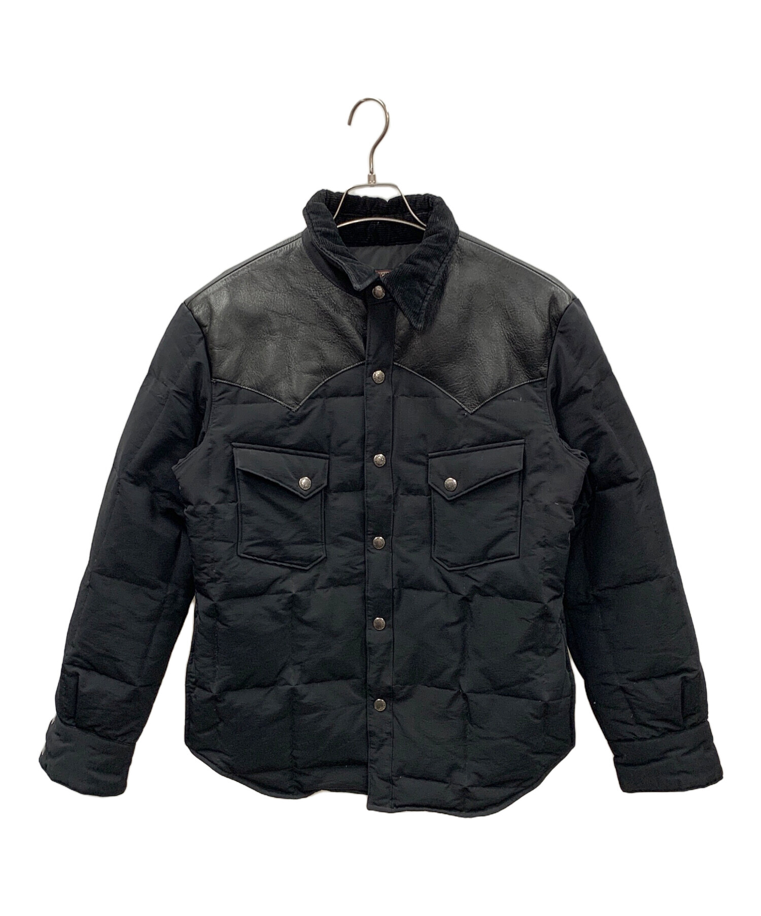 [used] sugarcane ダウンジャケット レザー M 中古・古着通販】SUGAR CANE (シュガーケーン) レザーヨーク