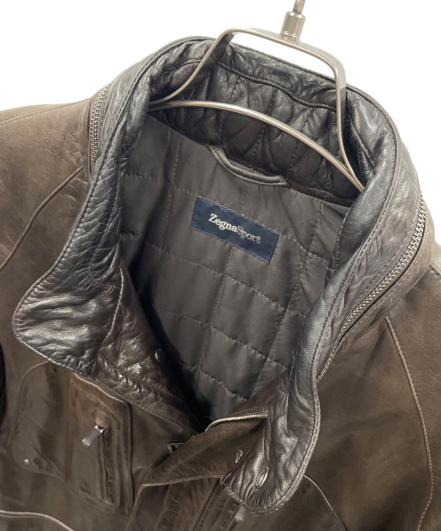 中古・古着通販】zegna sport (ゼニアスポーツ) レザージャケット