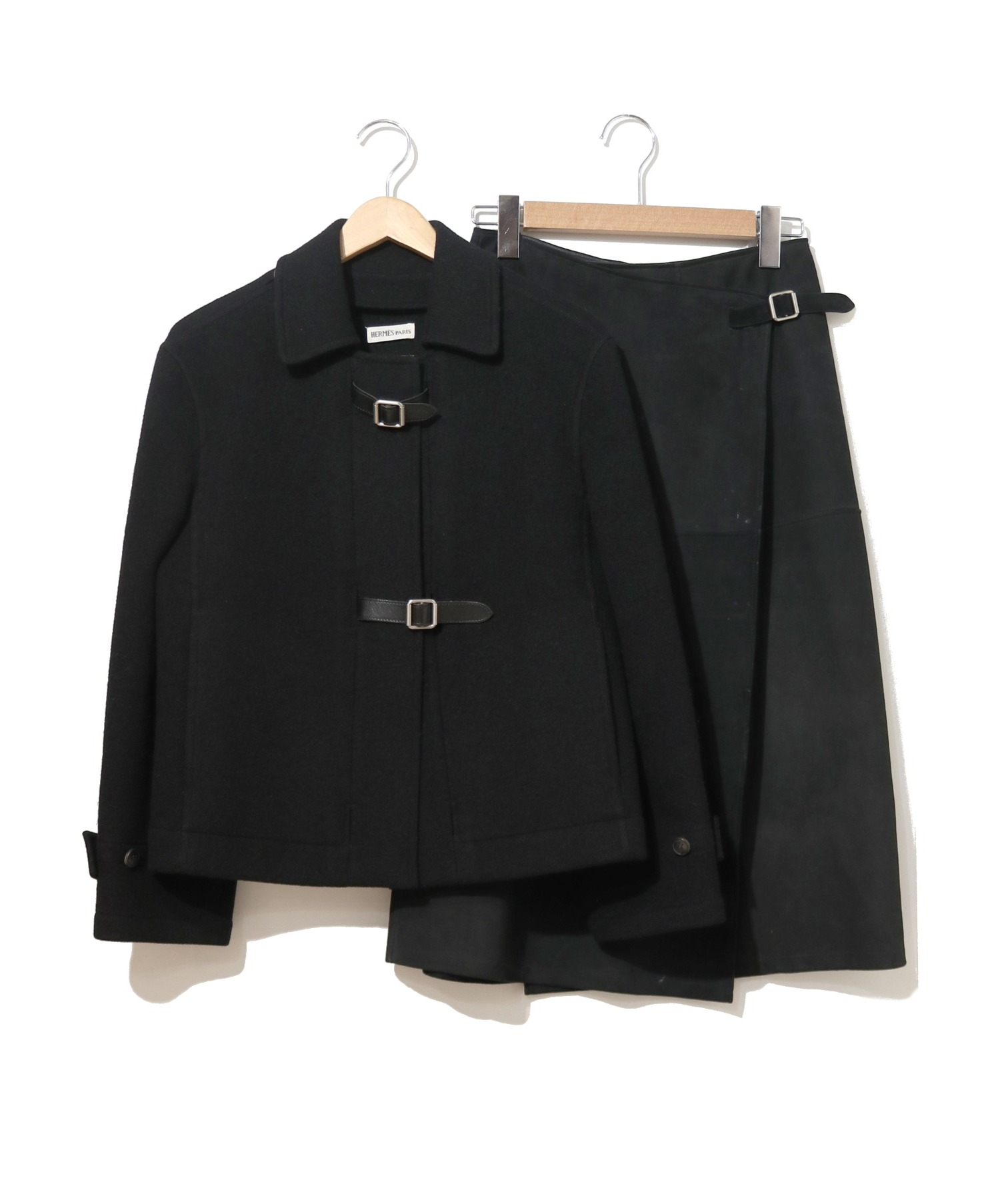 Hermes margiela期 カシミア セットアップ エルメス/マルジェラ期/カシミヤ/ベルト/ホワイト/コート/Hermes