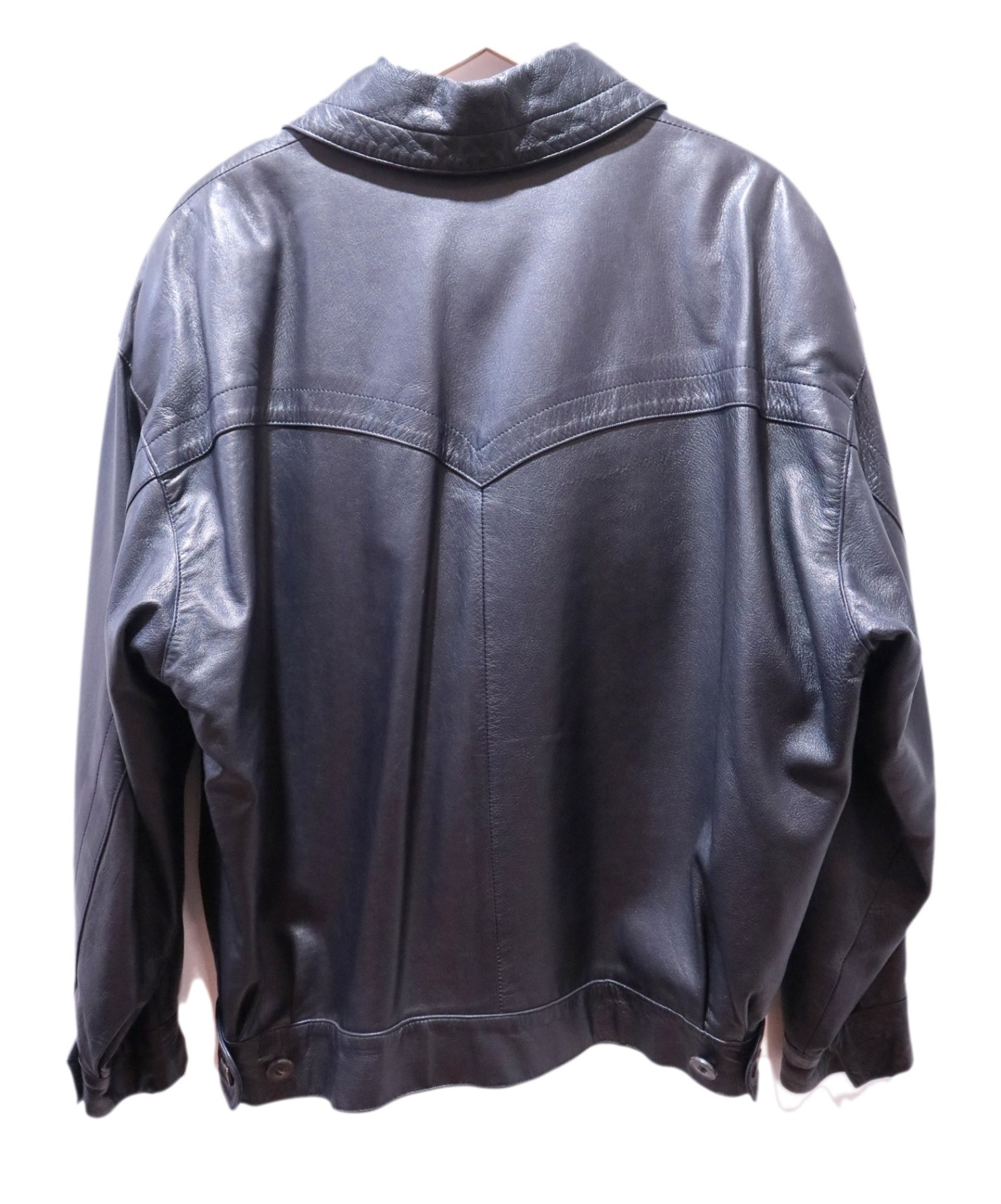 中古・古着通販】LOEWE (ロエベ) ナッパレザージャケット ブラック