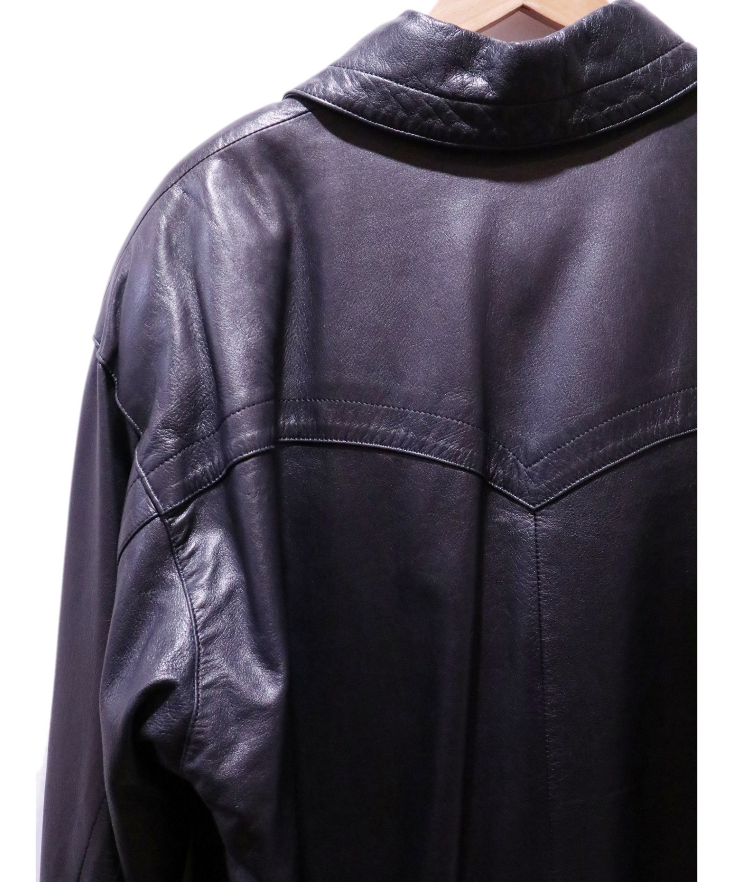 中古・古着通販】LOEWE (ロエベ) ナッパレザージャケット ブラック