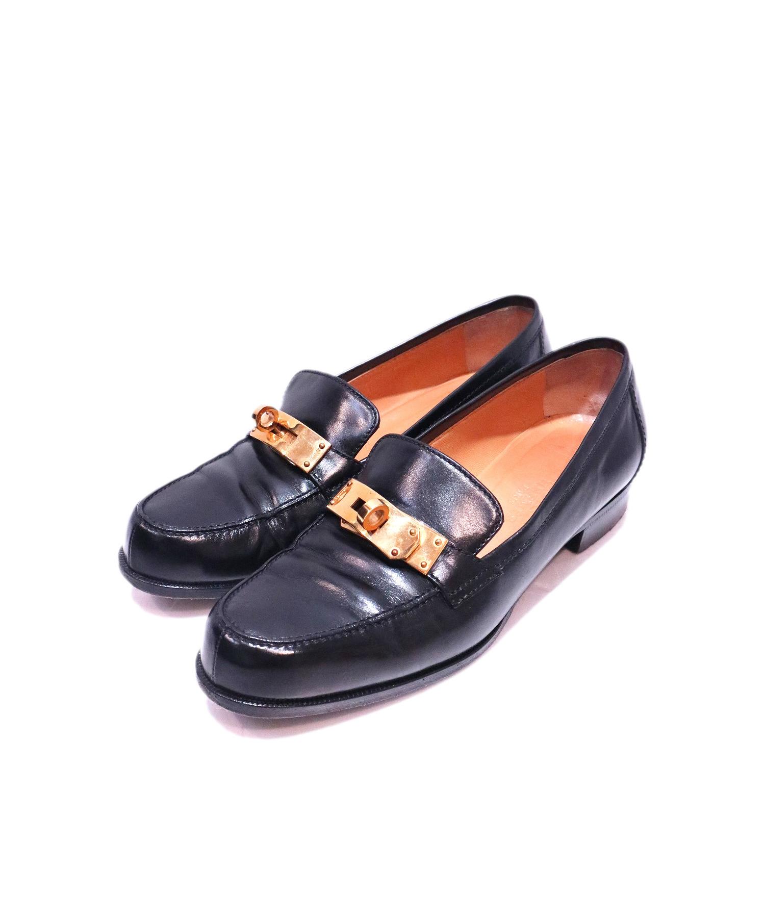 中古・古着通販】HERMES (エルメス) ケリーローファー ブラック サイズ