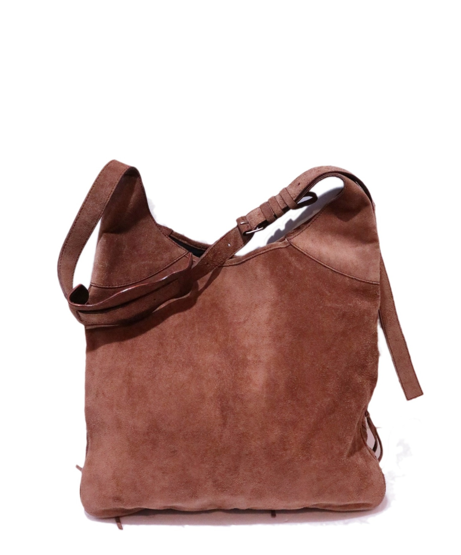 BALENCIAGA ブラウン スエード ショルダーバッグ