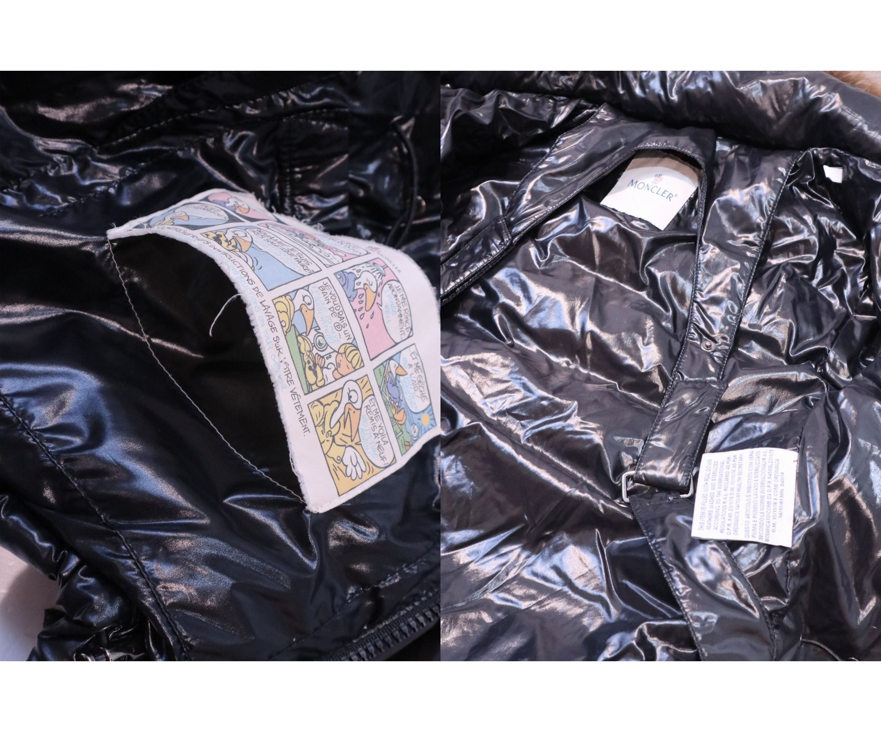 中古・古着通販】MONCLER (モンクレール) ファー付ダウンジャケット 
