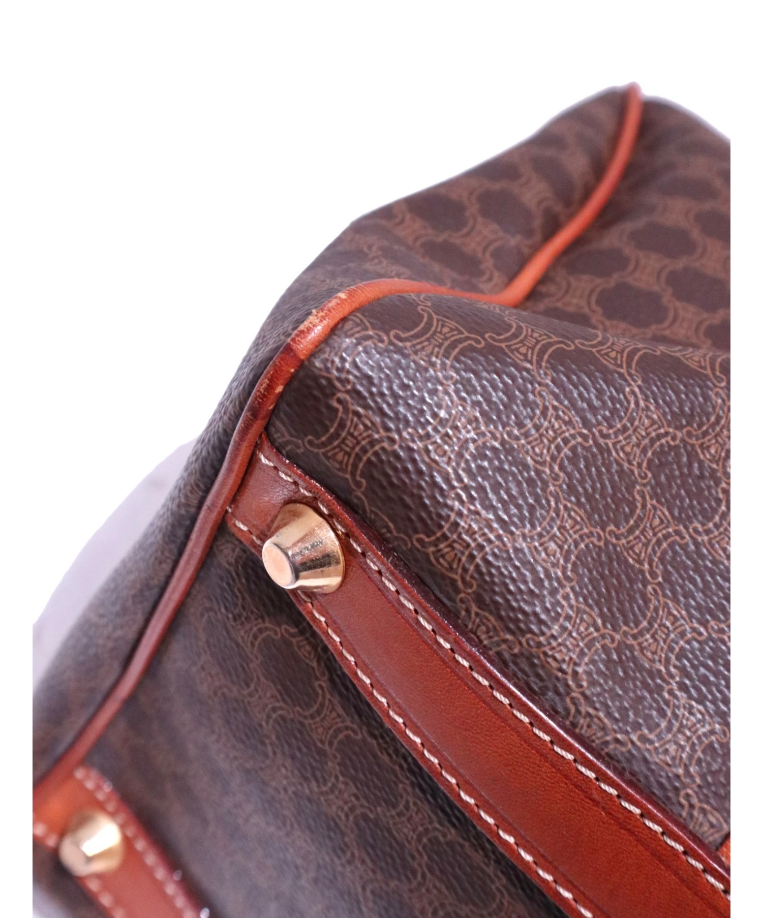 中古・古着通販】CELINE (セリーヌ) ボストンバッグ ブラウン マカダム