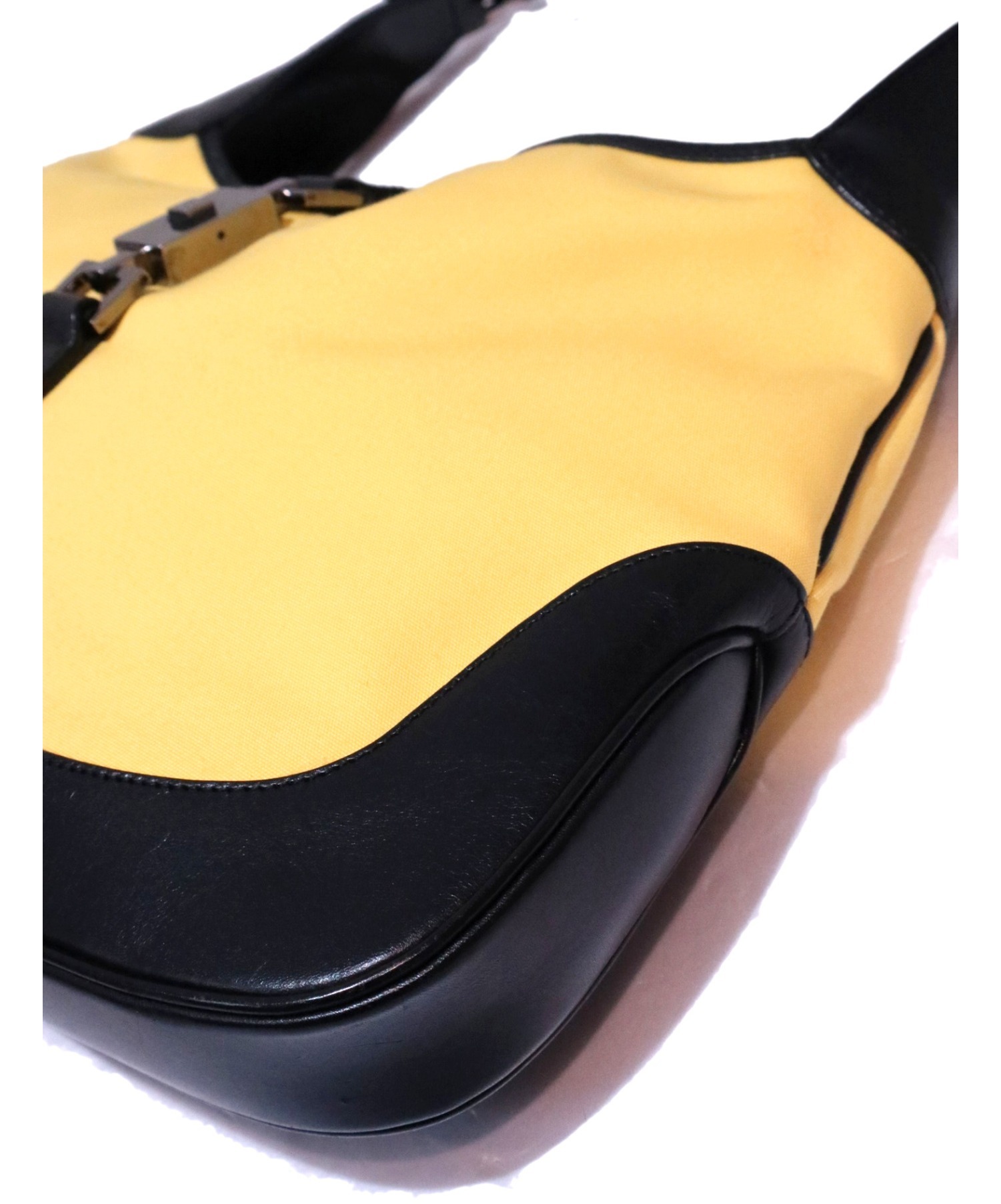 中古・古着通販】GUCCI (グッチ) ハンドバッグ イエロー×ブラック