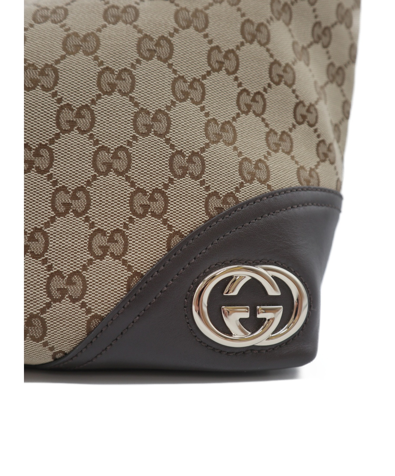 中古・古着通販】GUCCI (グッチ) ダブルGトートバッグ ベージュ 