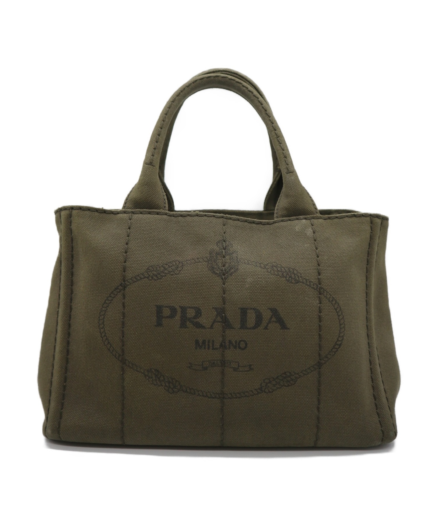 中古・古着通販】PRADA (プラダ) カナパトートバッグ オリーブ CANAPA 
