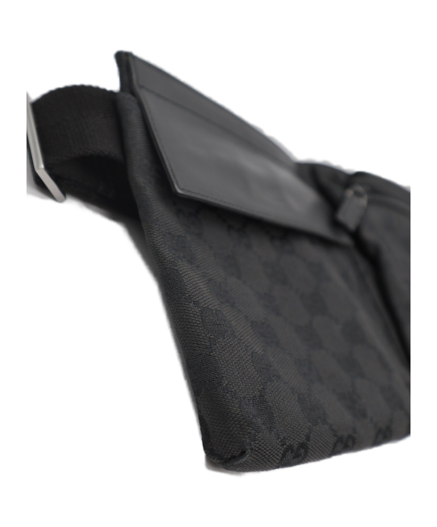 中古・古着通販】GUCCI (グッチ) GG柄ウエストバッグ ブラック 28566