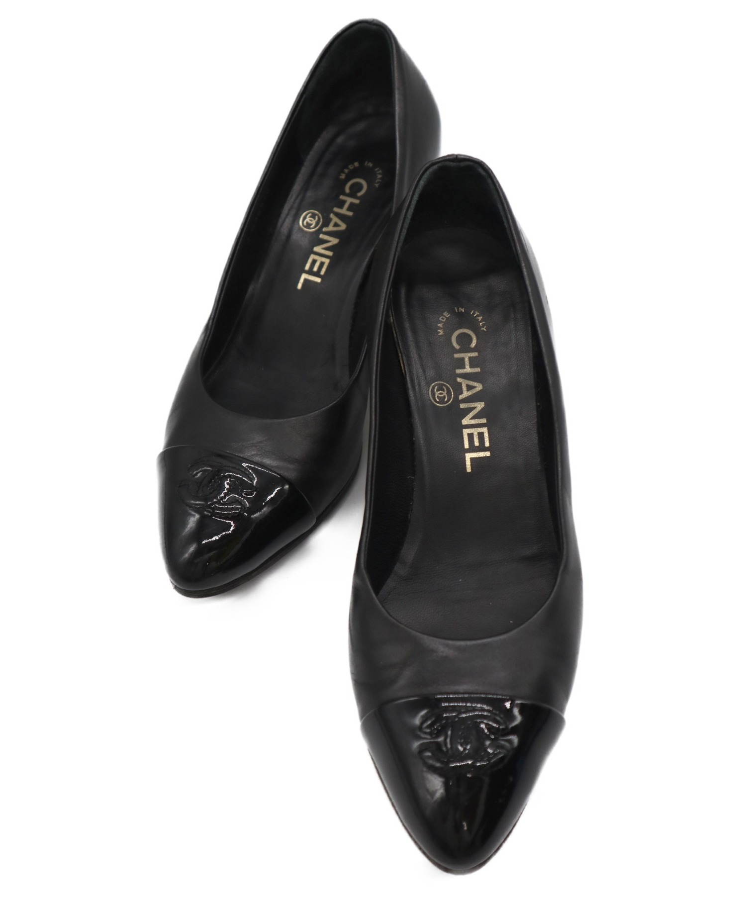 中古・古着通販】CHANEL (シャネル) ココマークパンプス ブラック 
