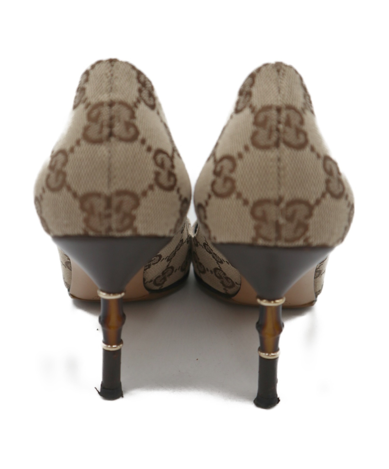 GUCCI グッチ GGキャンバス パンプス ハイヒール バンブーヒール GUCCI グッチ GGキャンバス パンプス ハイヒール バンブーヒール