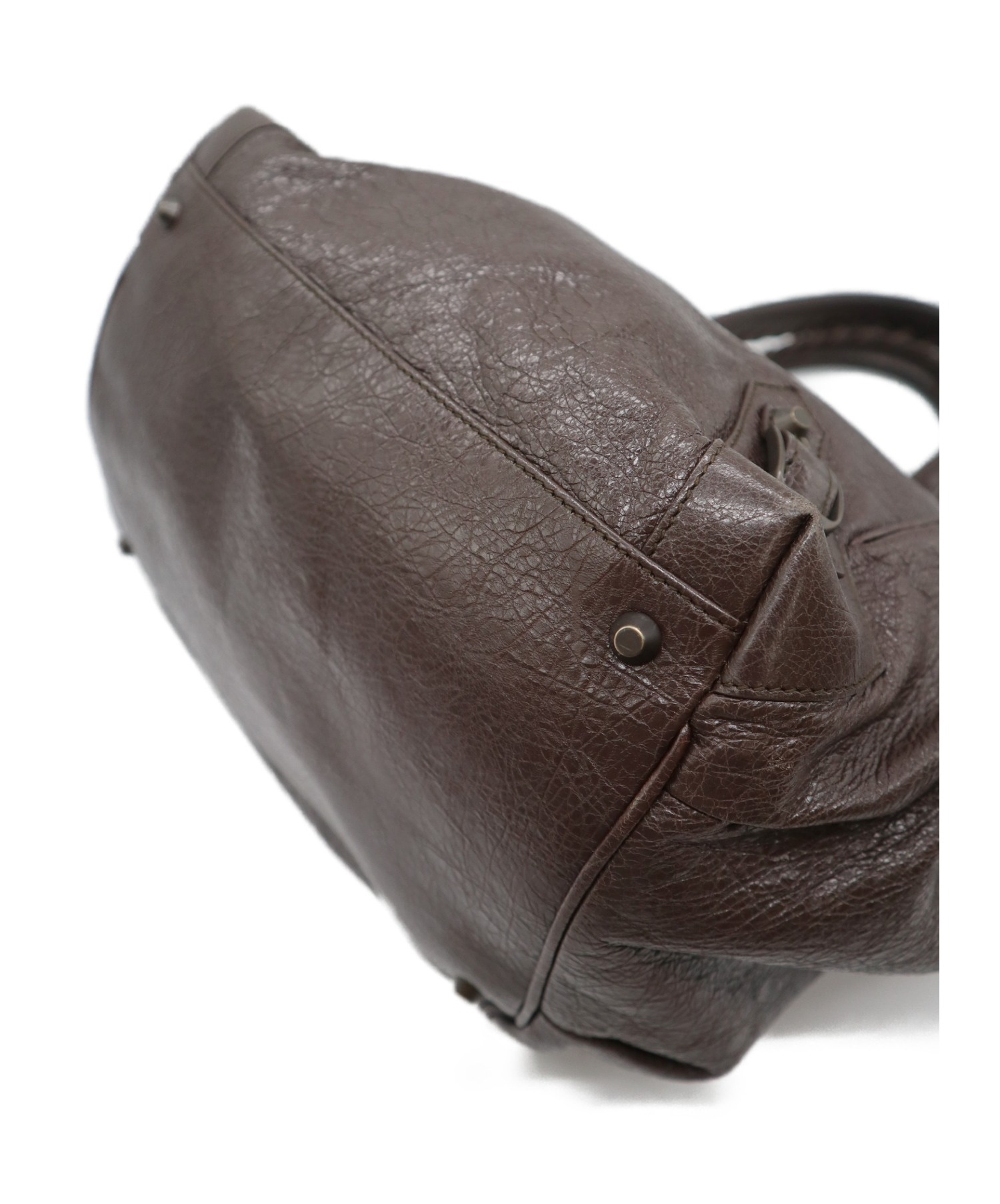 中古・古着通販】BALENCIAGA (バレンシアガ) ハンドバッグ ブラウン ザ 