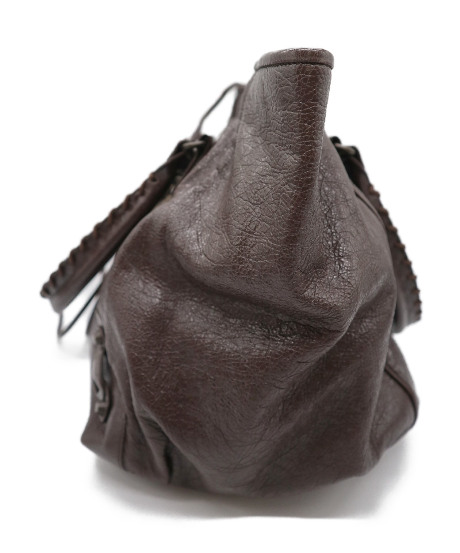中古・古着通販】BALENCIAGA (バレンシアガ) ハンドバッグ ブラウン ザ 