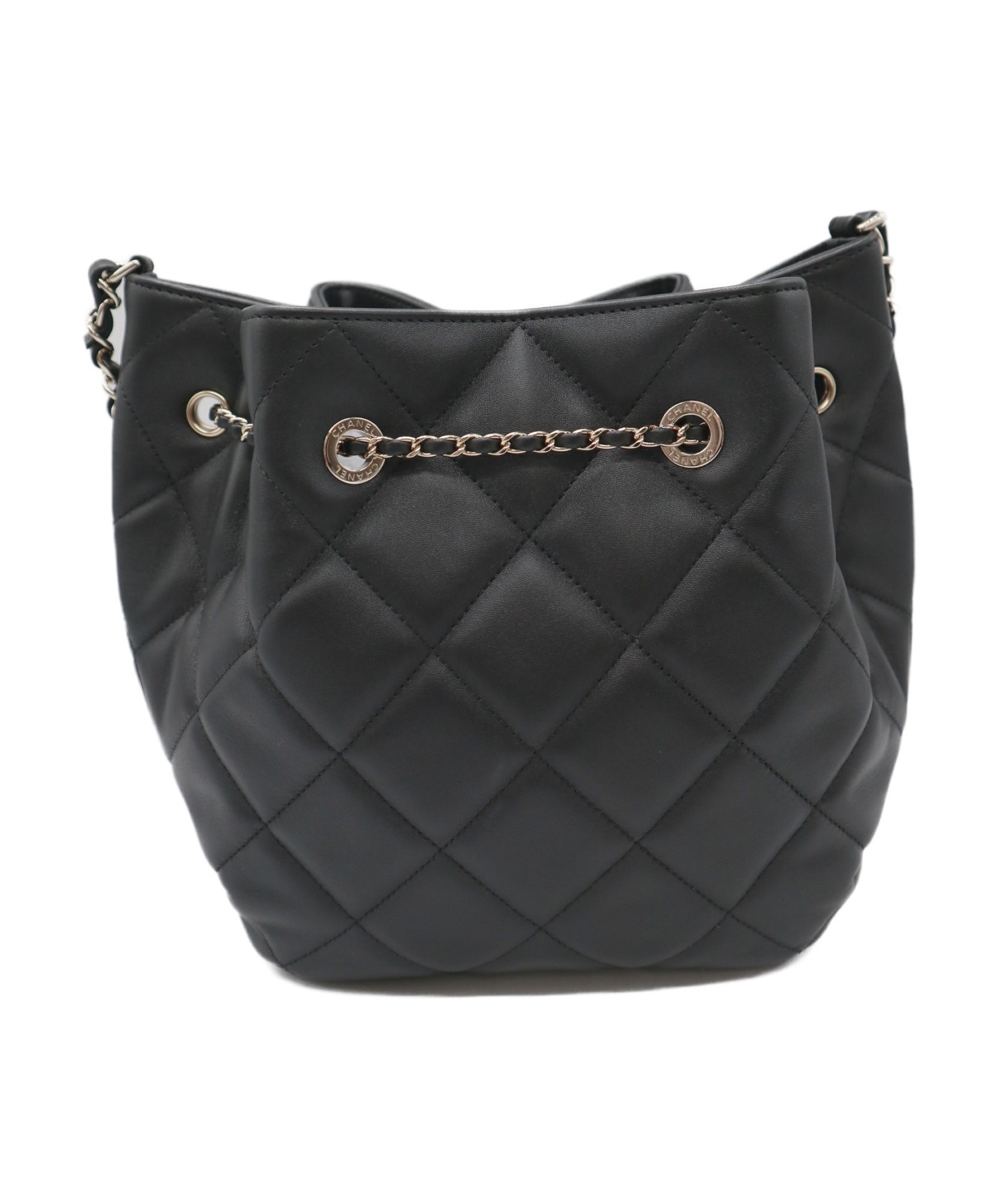 中古・古着通販】CHANEL (シャネル) 巾着チェーンショルダーバッグ