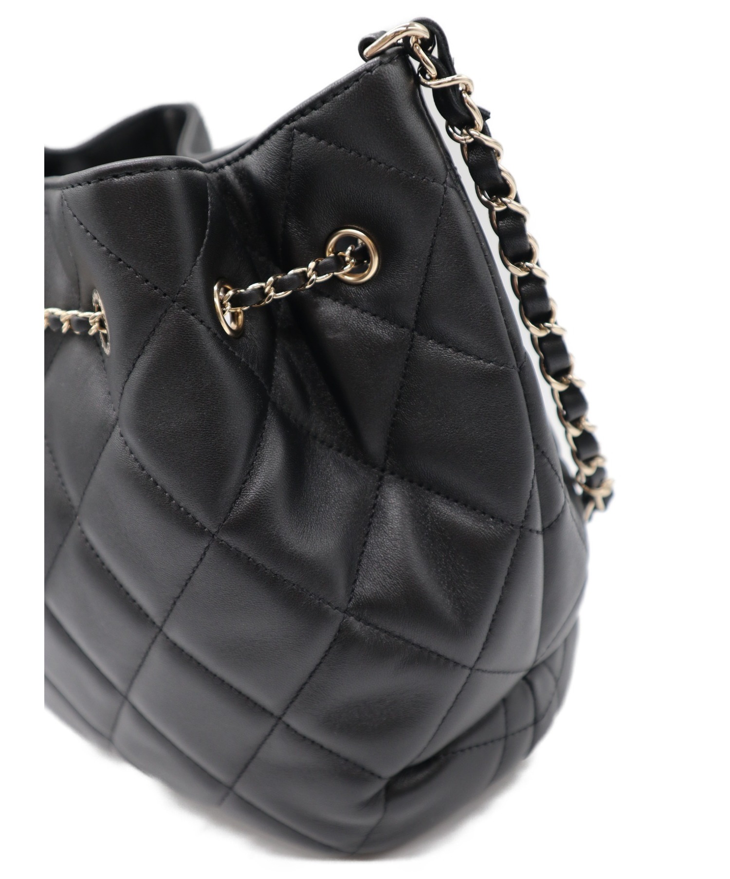 中古・古着通販】CHANEL (シャネル) 巾着チェーンショルダーバッグ