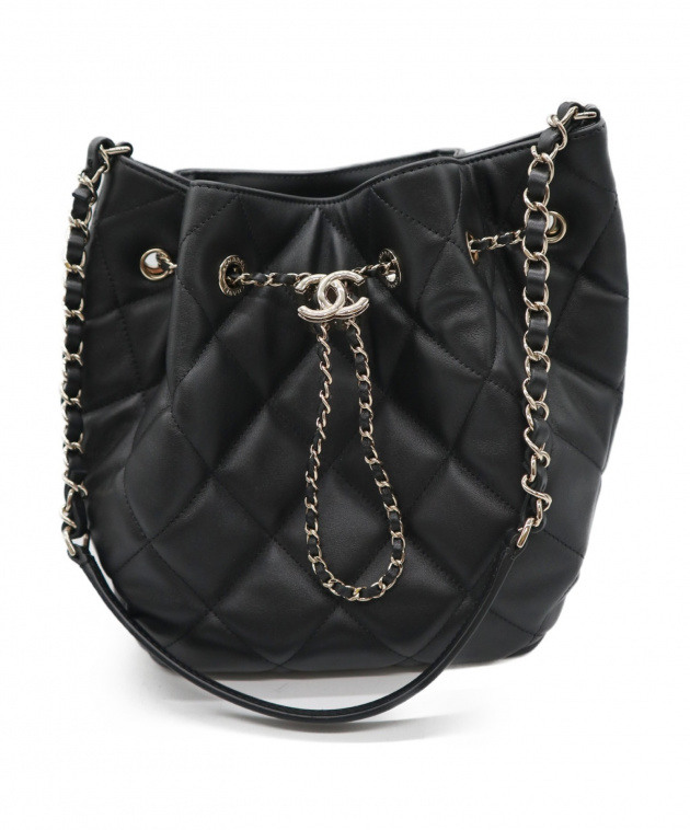 中古・古着通販】CHANEL (シャネル) 巾着チェーンショルダーバッグ