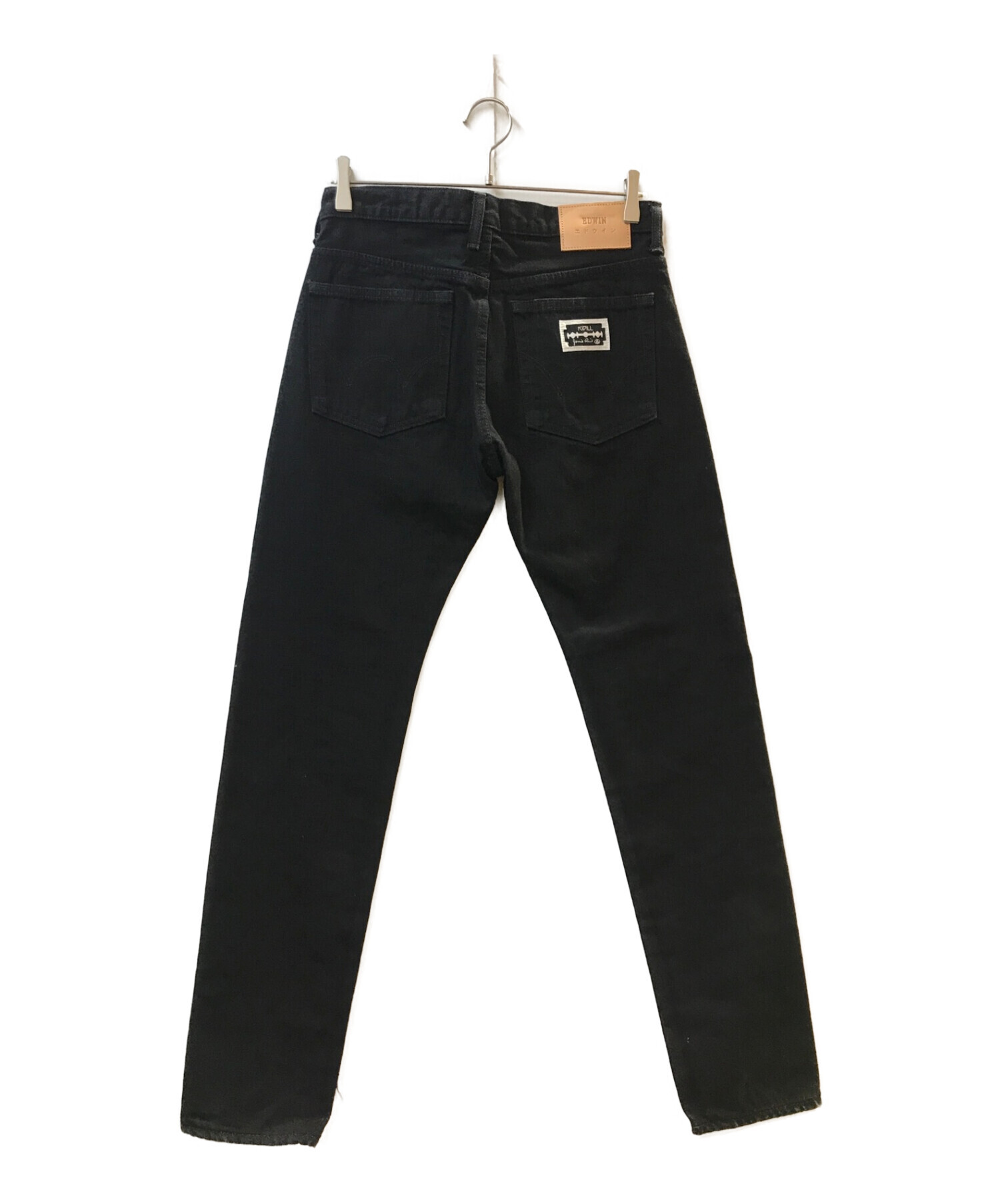 A15672 美品 キディル ワイドサルエルブラックデニムパンツ 48 KIDILL