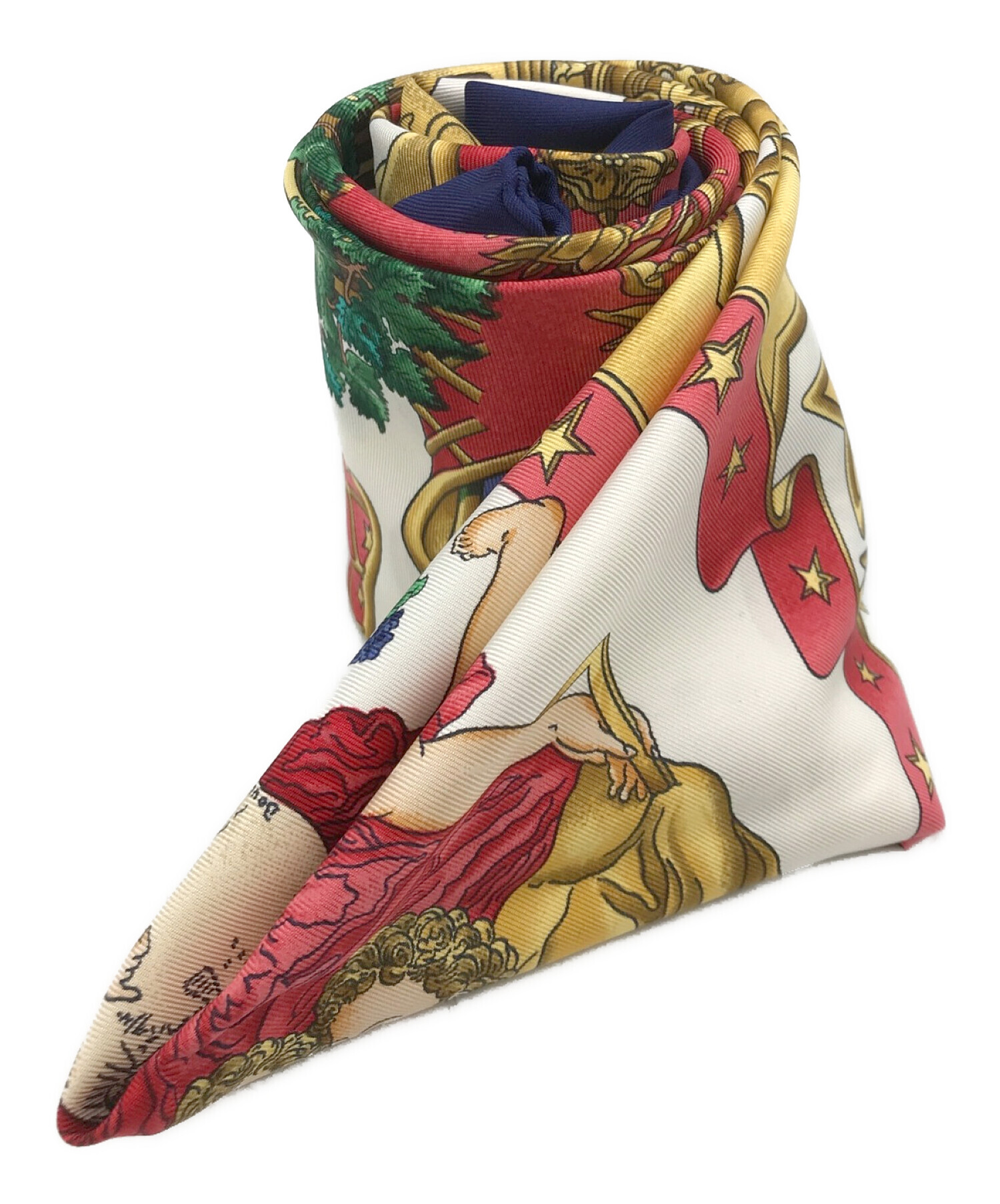 中古・古着通販】HERMES (エルメス) カレ90 ヨーロッパ 女神 ネイビー