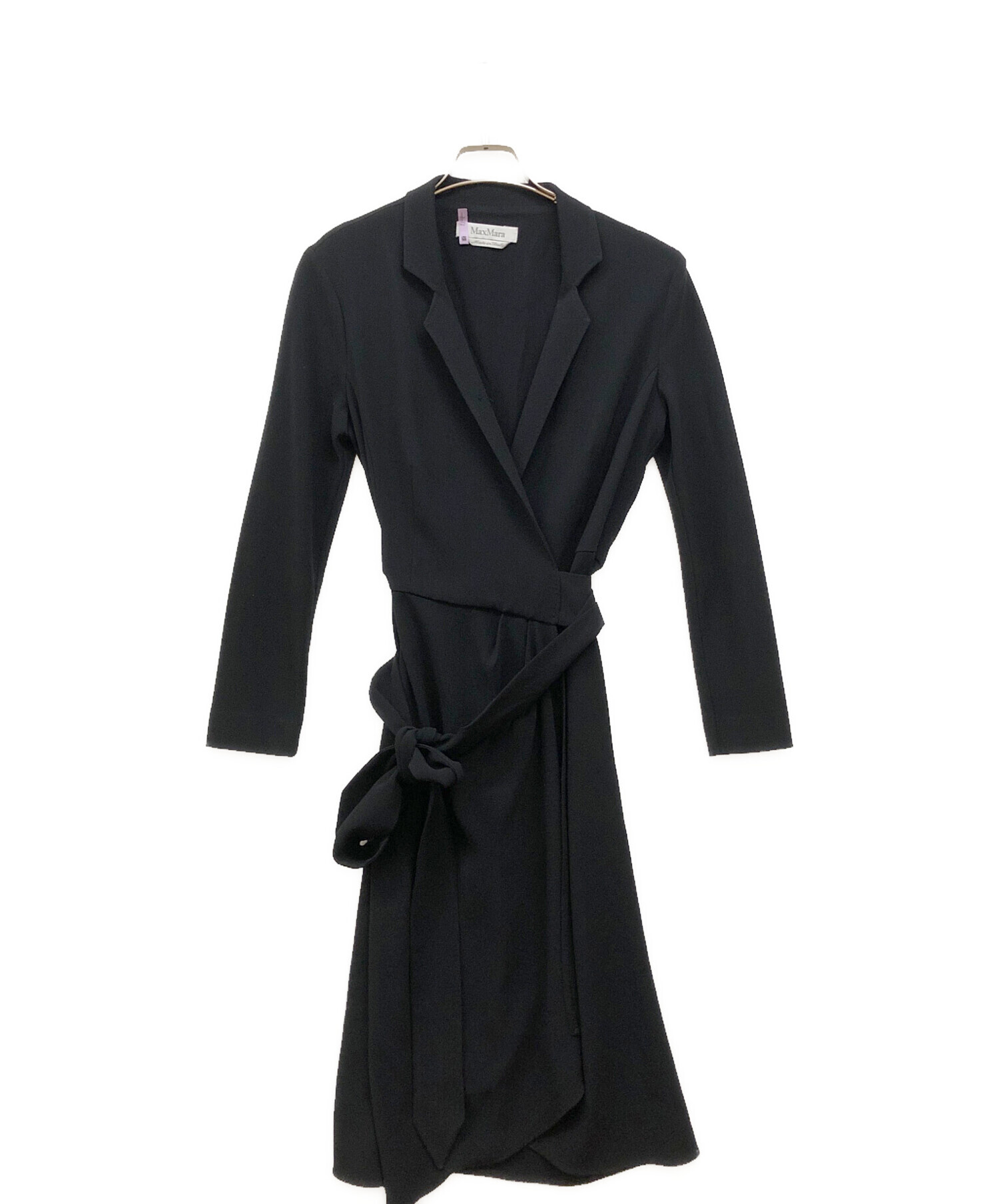 中古・古着通販】MaxMara (マックスマーラ) ロングコート ブラック 