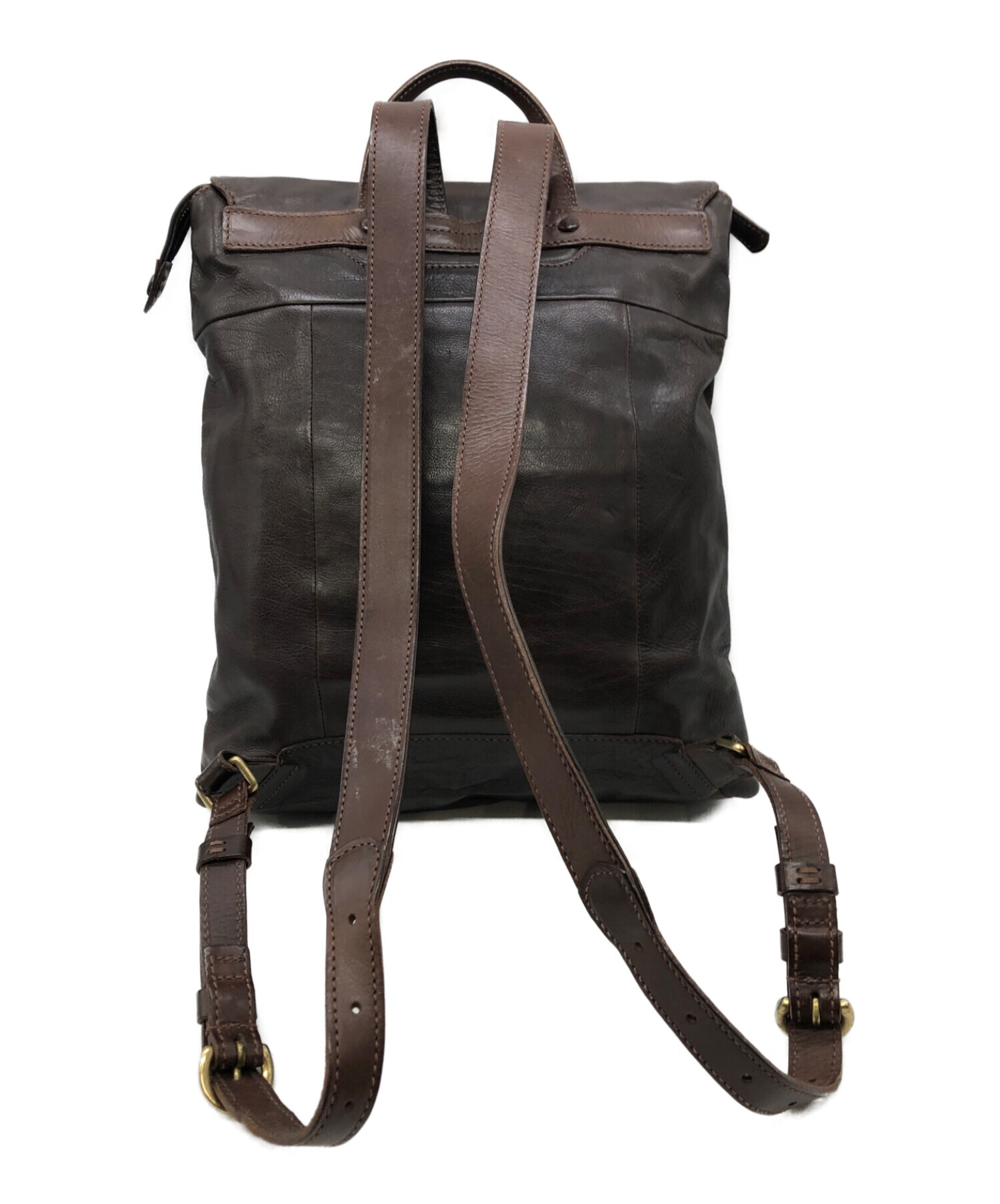 美品　genten ブラウンレザーリュック genten ブラウン レザーリュック