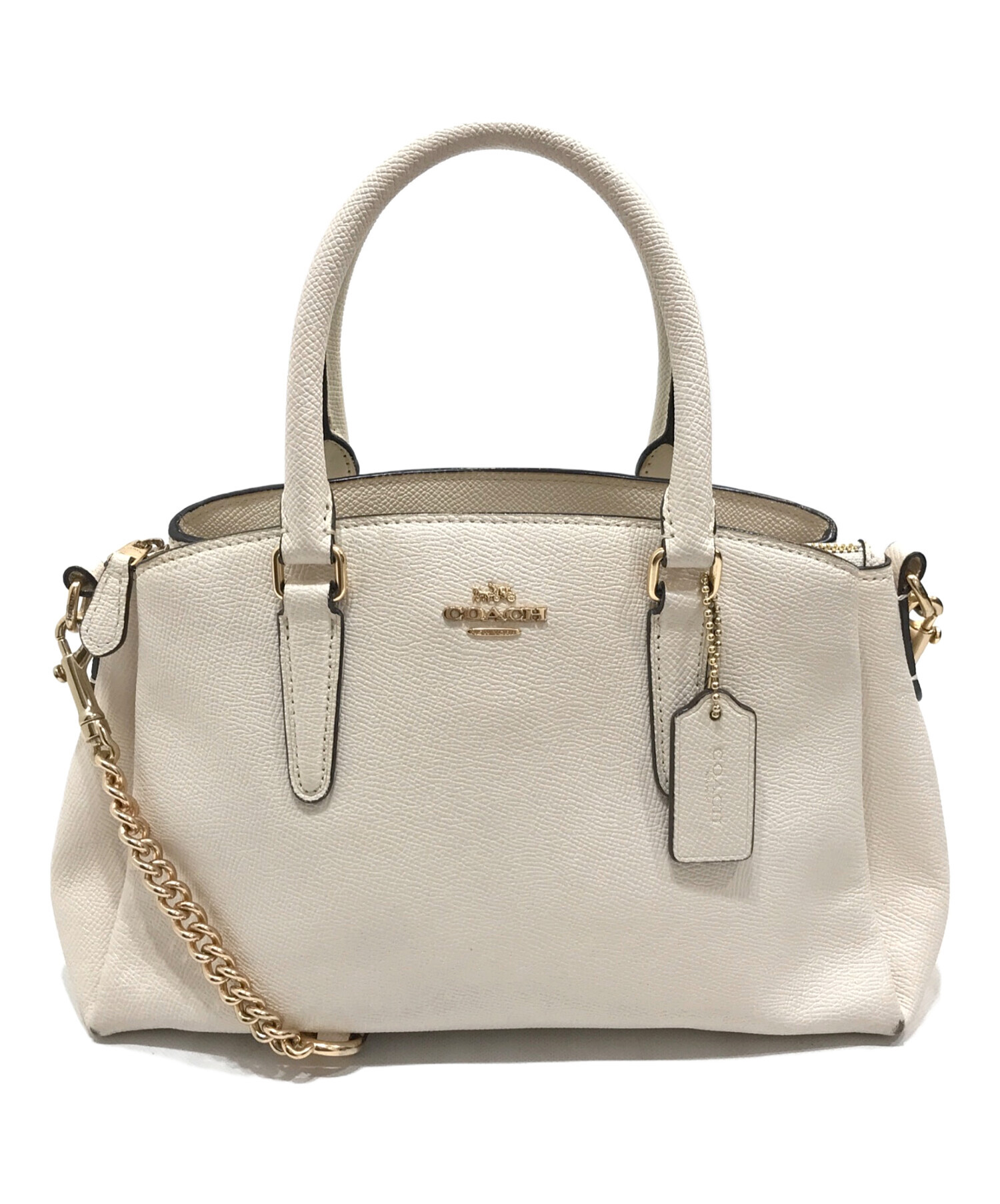 中古・古着通販】COACH (コーチ) ショルダーバッグ ホワイト 中古・古着通販】COACH (コーチ) ショルダーバッグ ホワイト
