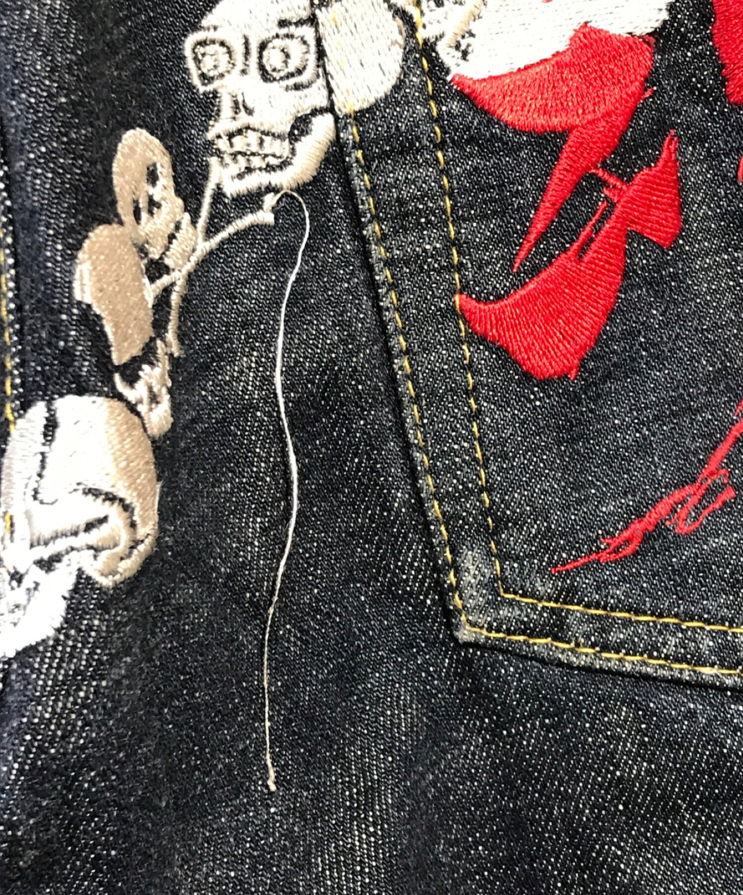 中古・古着通販】EVISU (エビス) 戒魂スカルデニムパンツ インディゴ 